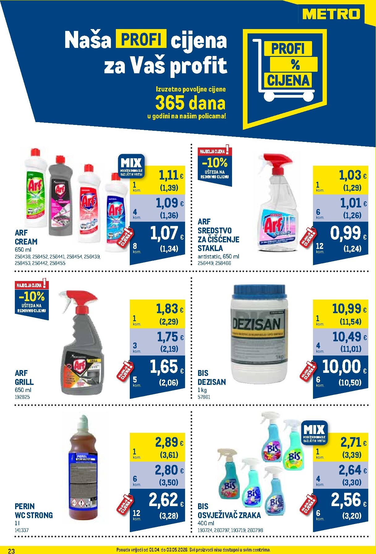 metro - Prelistajte katalog Metro - Profi cijena, vrijedi od 01.04.2026 do 03.05.2026 - page: 23