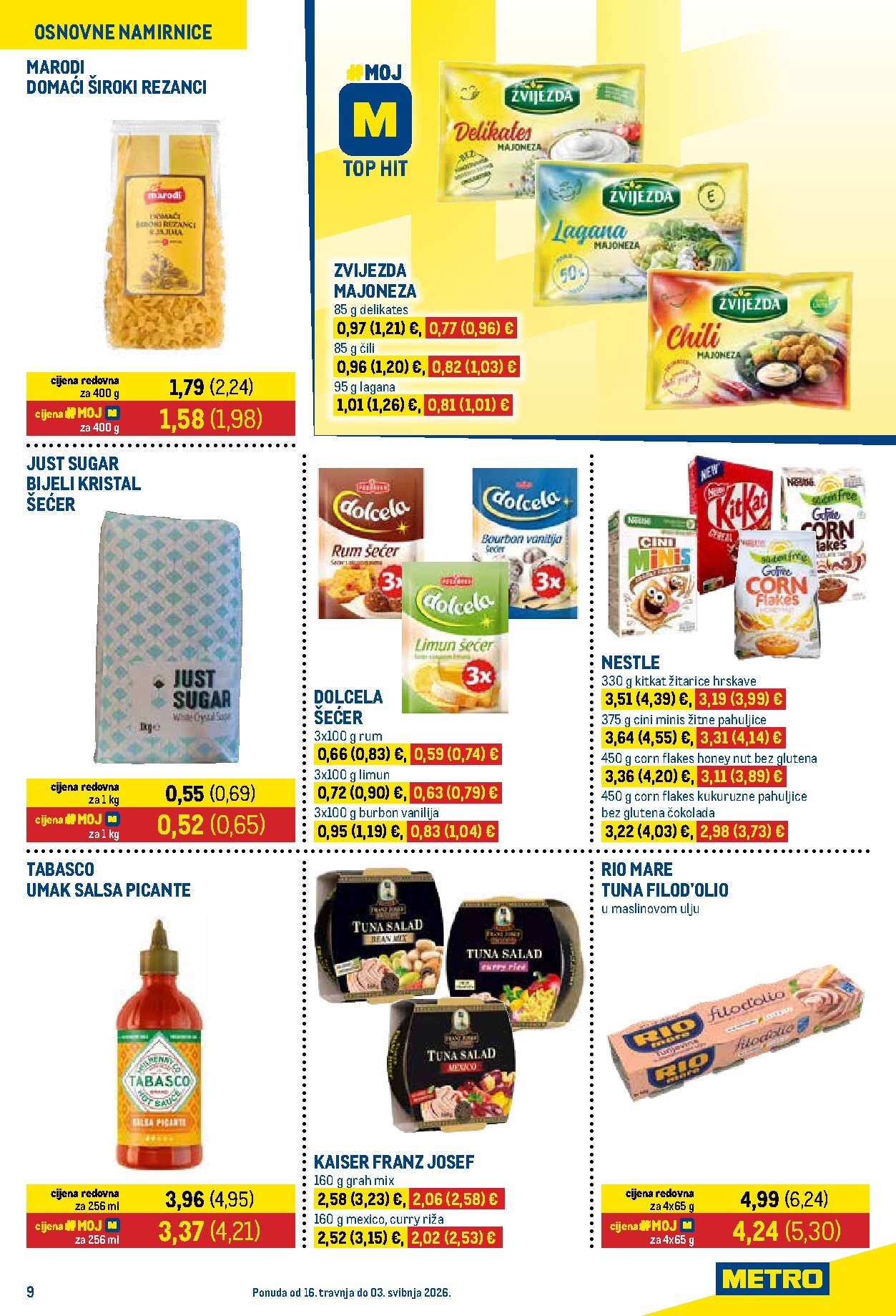 metro - Aktualni Metro - Prehrana i neprehrana katalog vrijedi od četvrtka 16.04.2026 do nedjelje 03.05.2026 - page: 9