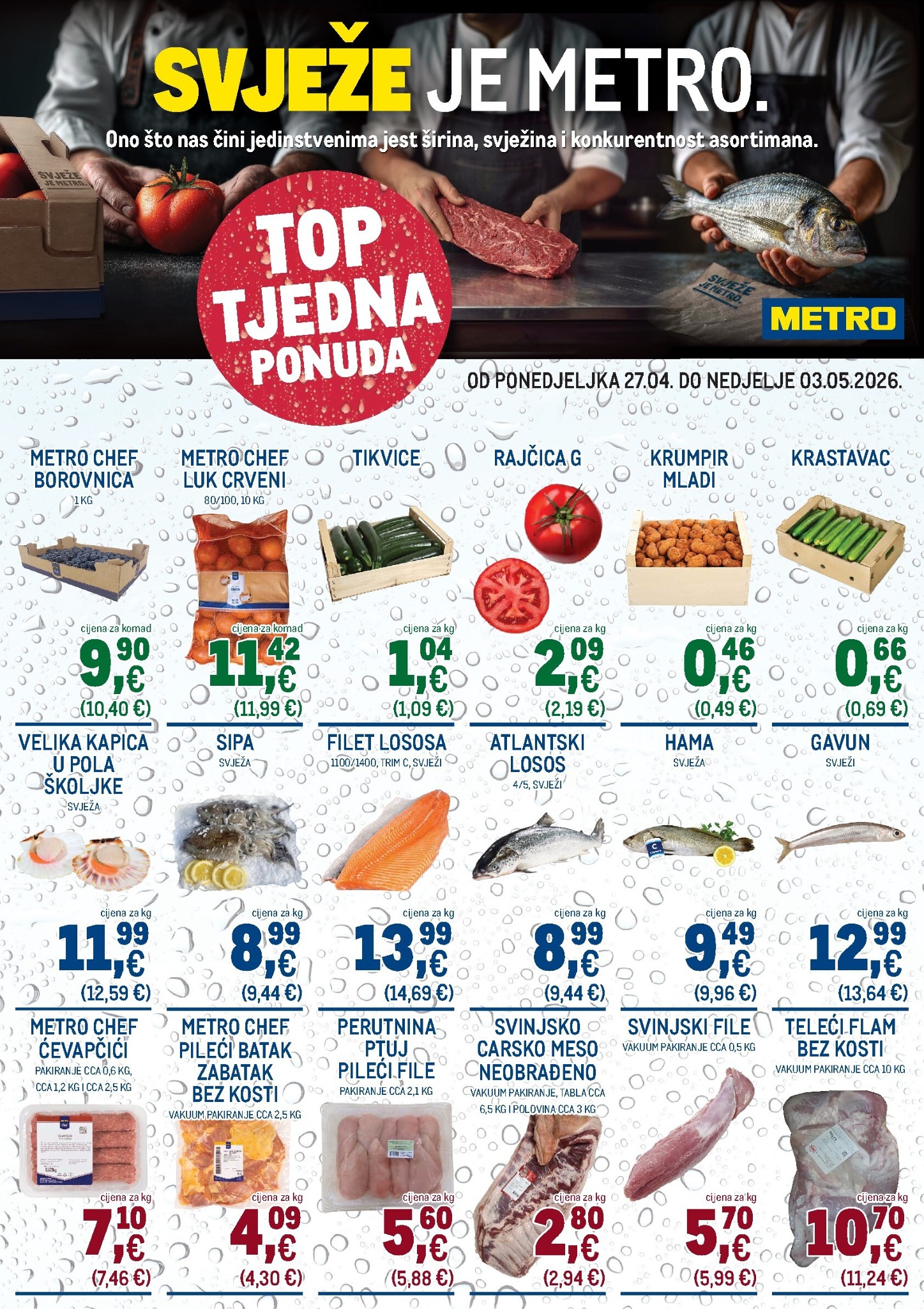 metro - Aktualni Metro - Top tjedna ponuda katalog vrijedi od ponedjeljka 27.04.2026 do nedjelje 03.05.2026