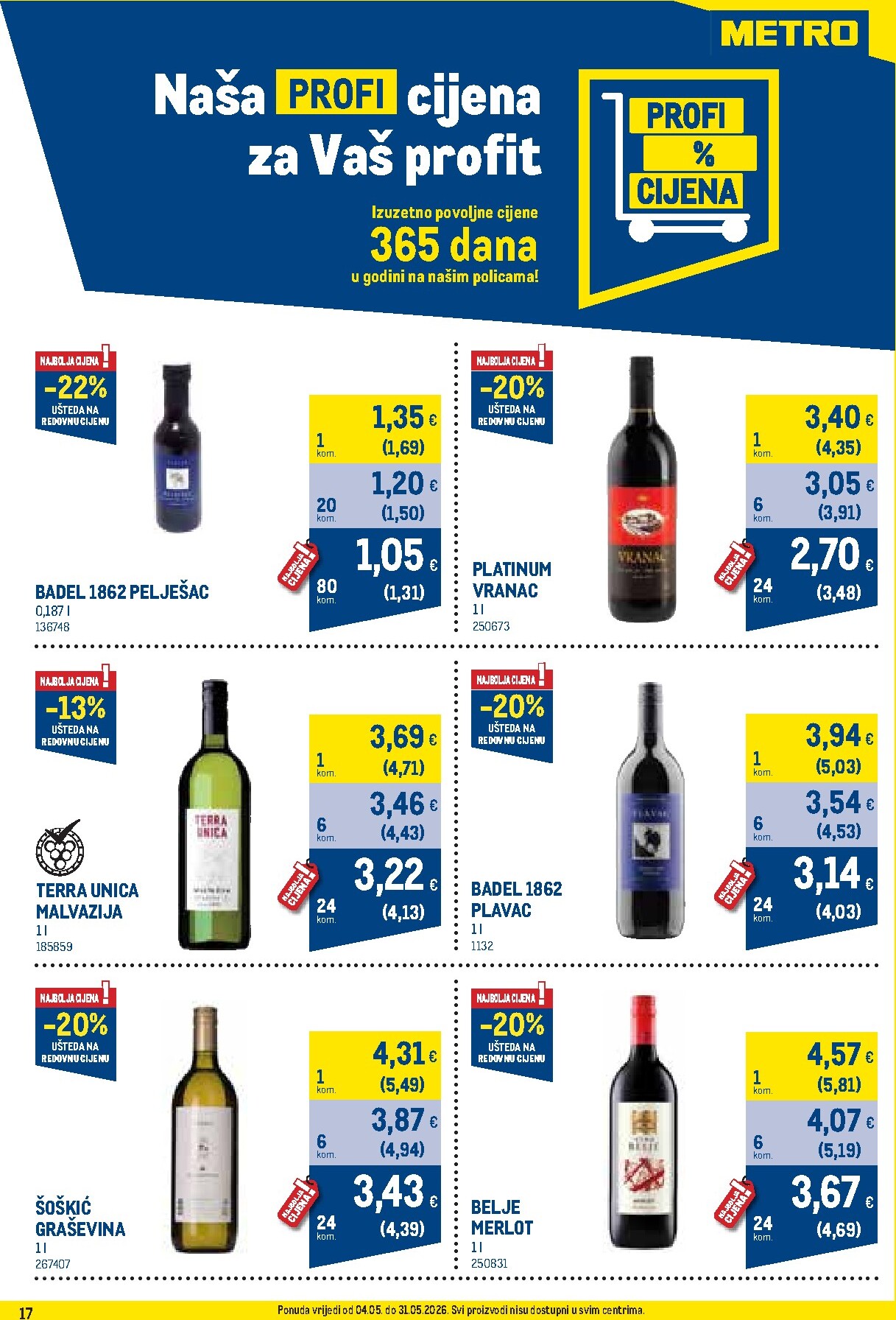 metro - Metro - Profi cijena letak za sljedeći tjedan od ponedjeljka 04.05.2026 do nedjelje 31.05.2026 - page: 17