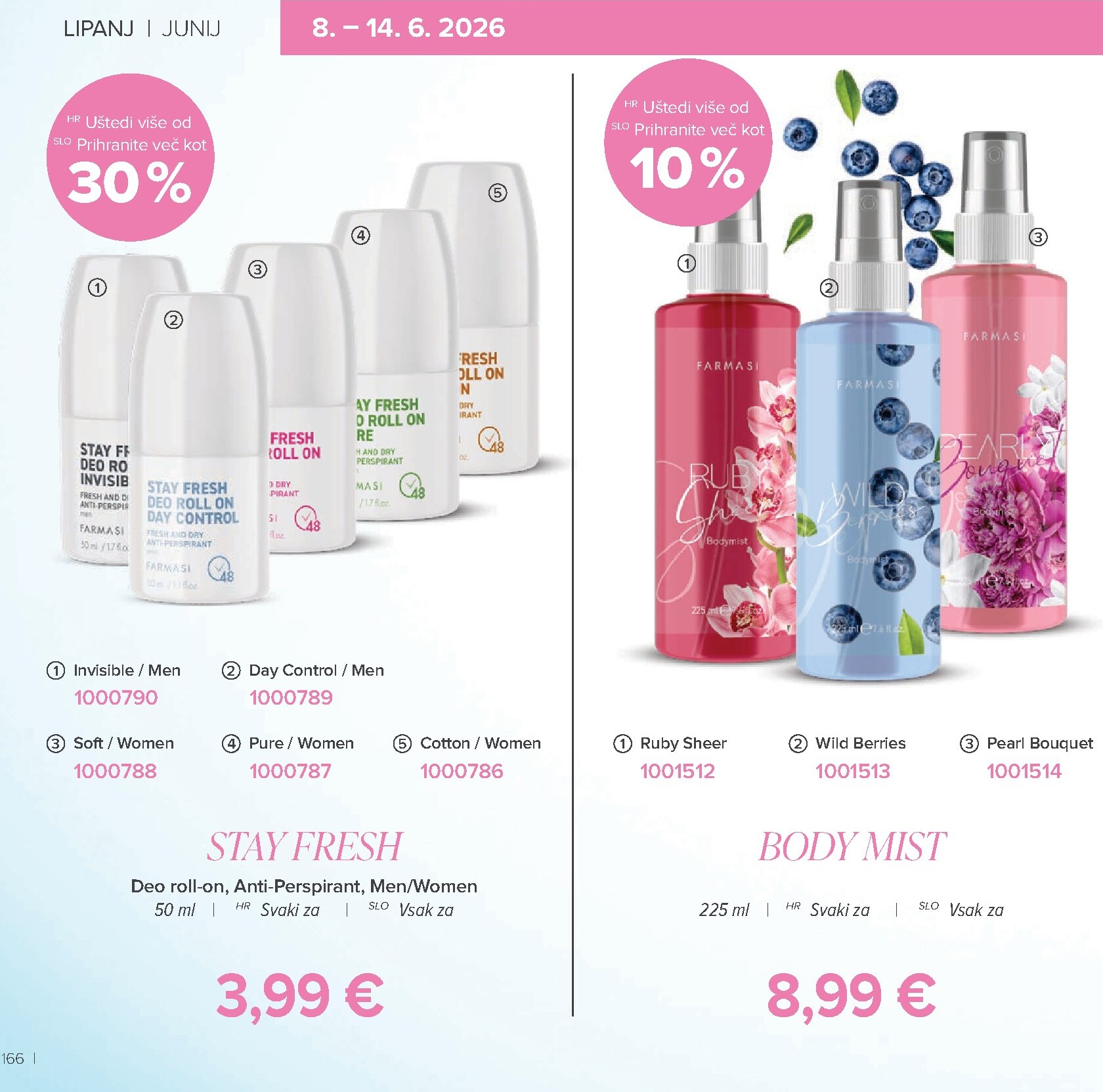 farmasi - Aktualni Farmasi katalog vrijedi od petka 01.05.2026 do utorka 30.06.2026 - page: 166