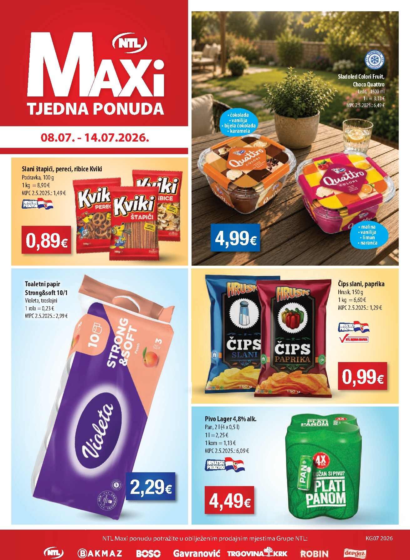 ntl - Aktualni katalog NTL - Maxi tjedna ponuda od srijede, 08.07.2026 do utorka, 14.07.2026 - page: 1