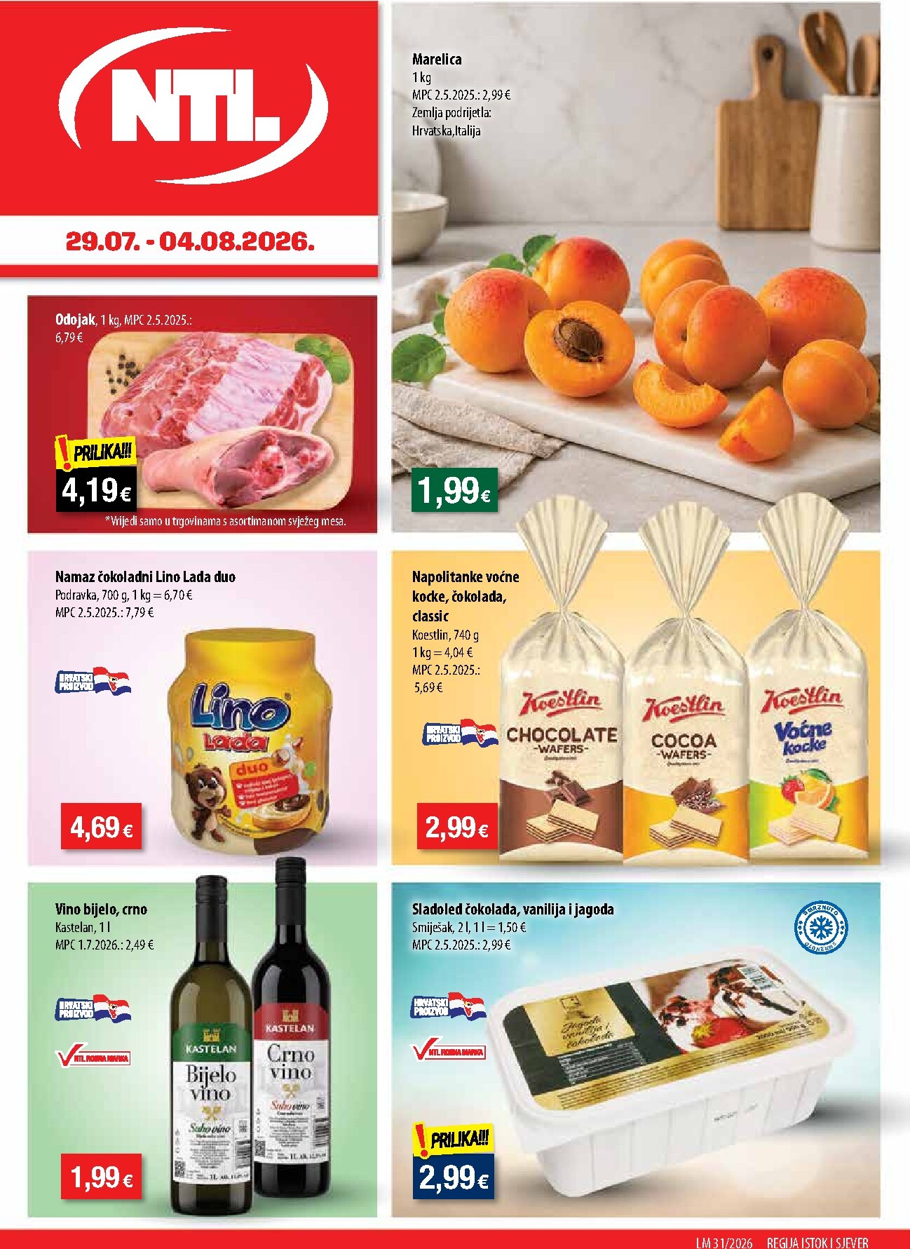 ntl - Aktualni katalog NTL - Sjever i Istok od srijede, 29.07.2026 do utorka, 04.08.2026