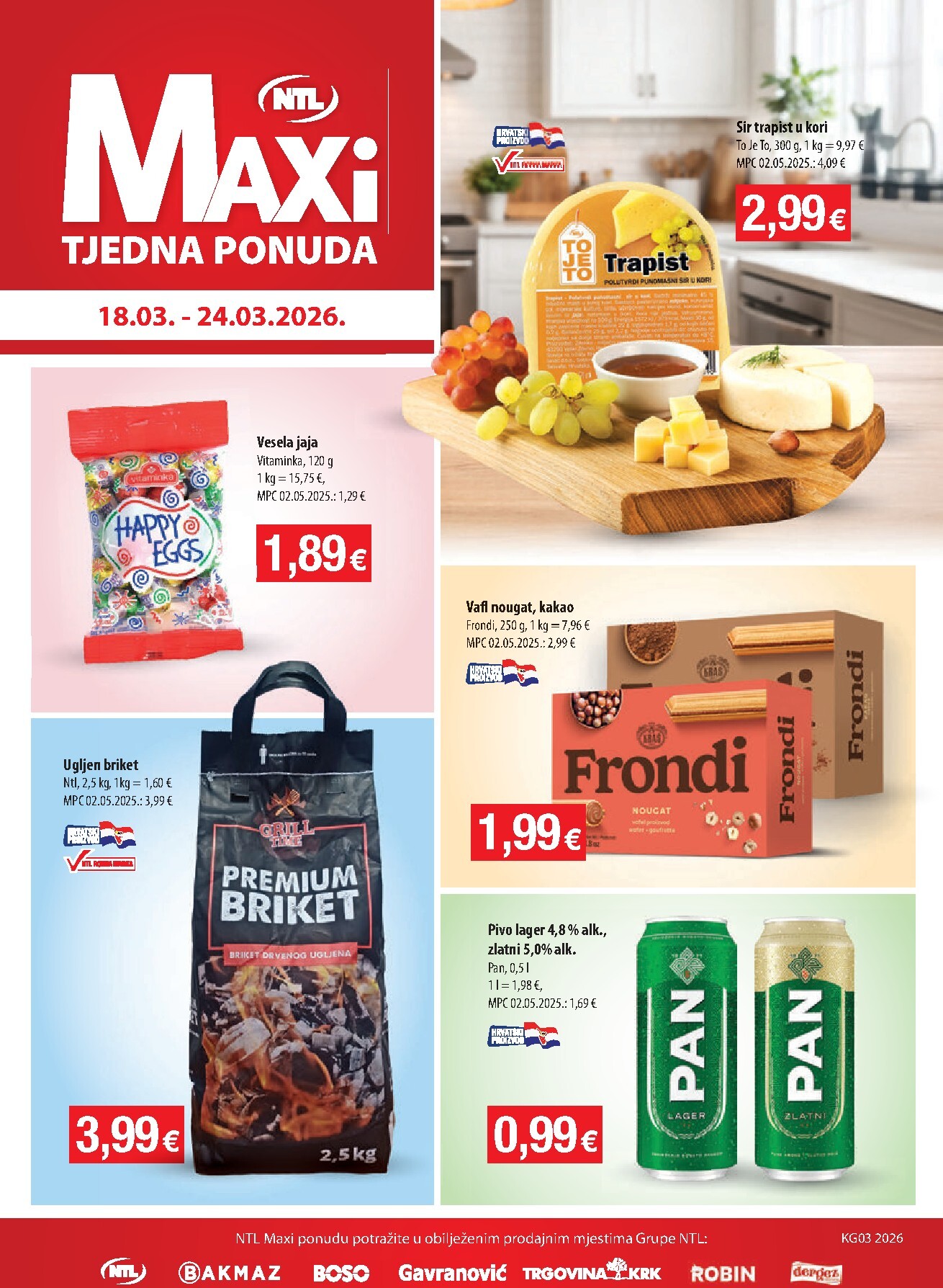 ntl - Prelistajte katalog NTL - Maxi tjedna ponuda, vrijedi od 18.03.2026 do 24.03.2026 - page: 1