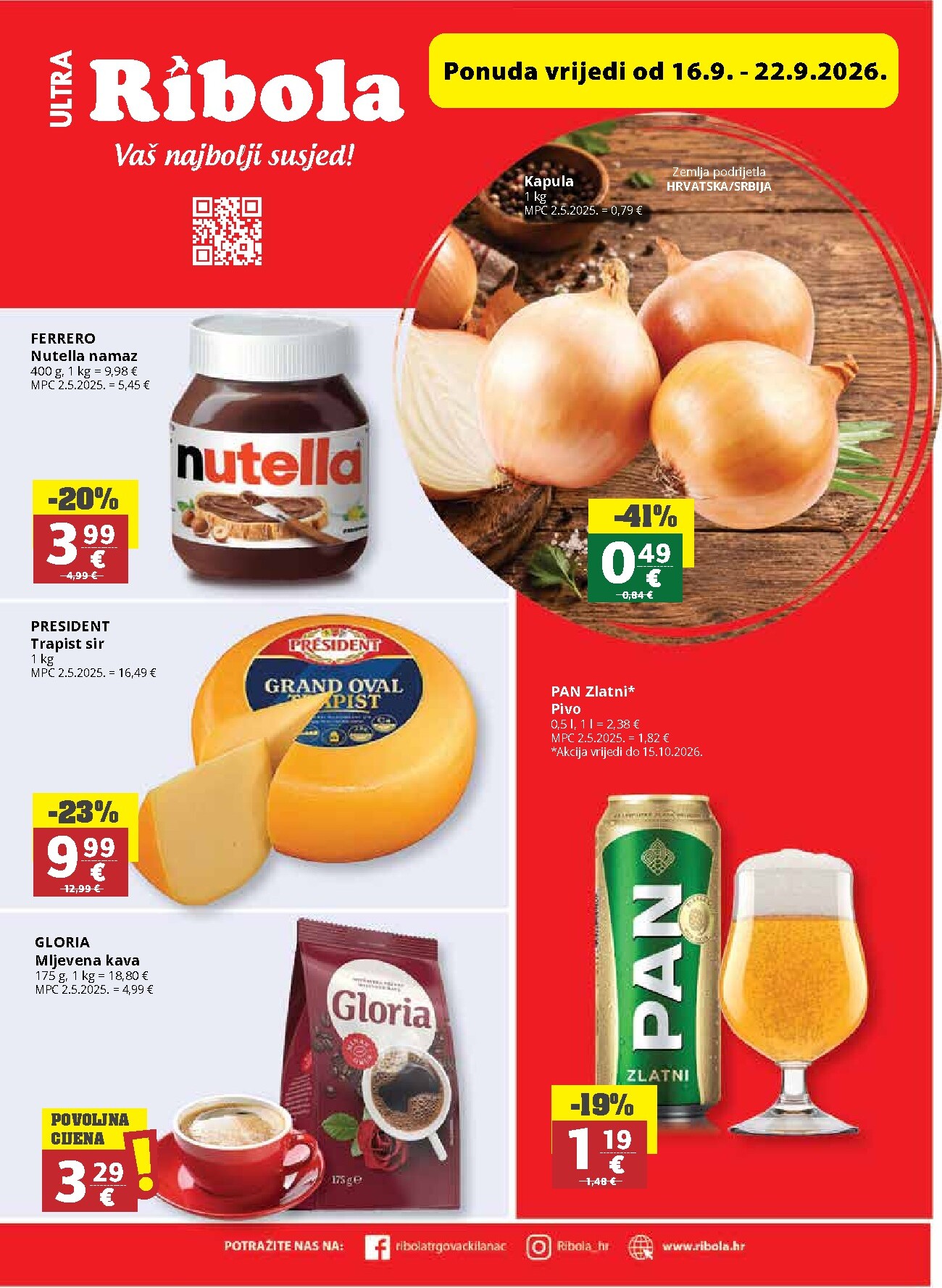 ribola - Novi Ribola katalog od srijede, 16.09.2026 do utorka, 22.09.2026 - page: 1