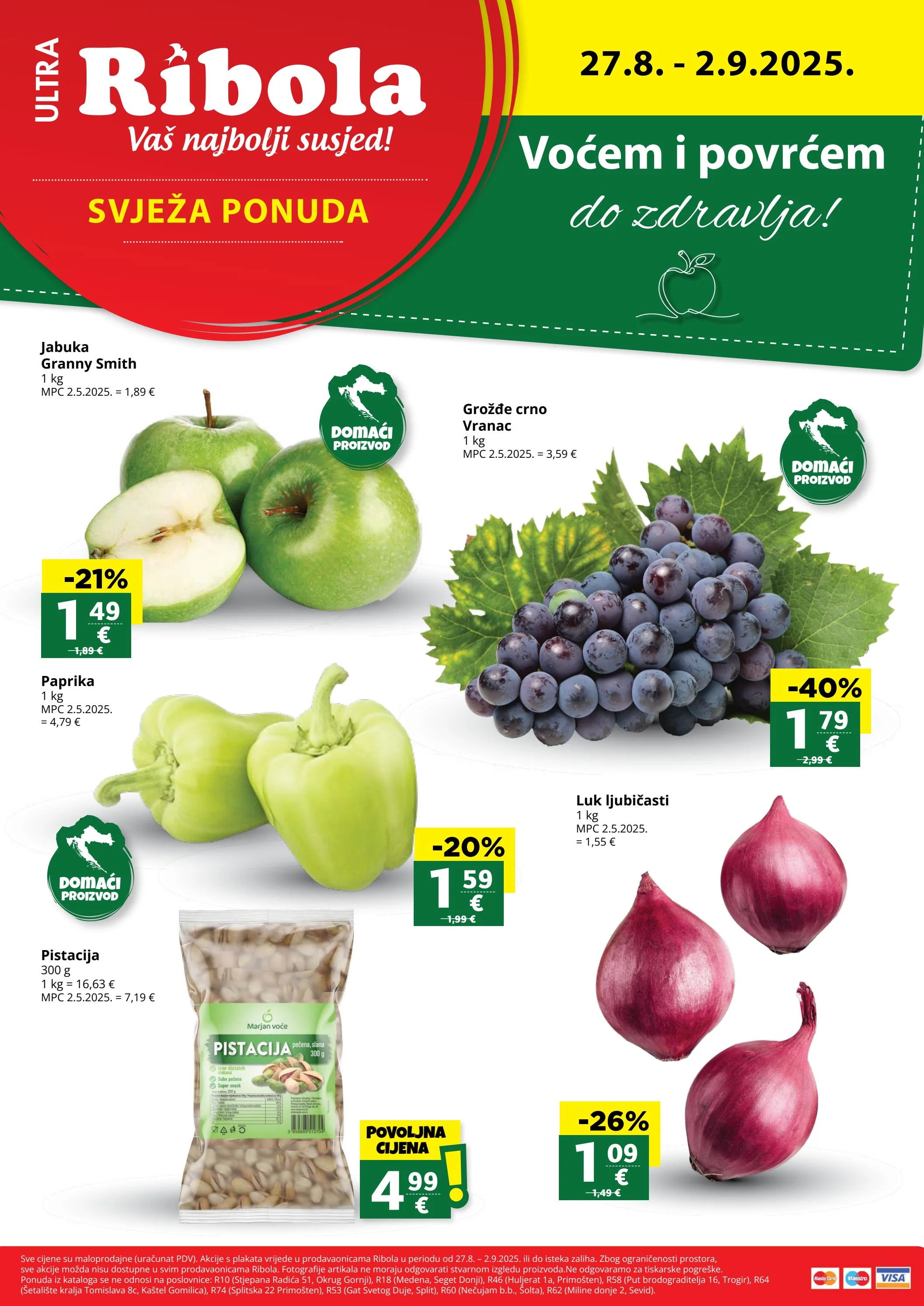 ribola - Prelistajte katalog Ribola - Voće i povrće, vrijedi od 27.08. do 02.09.