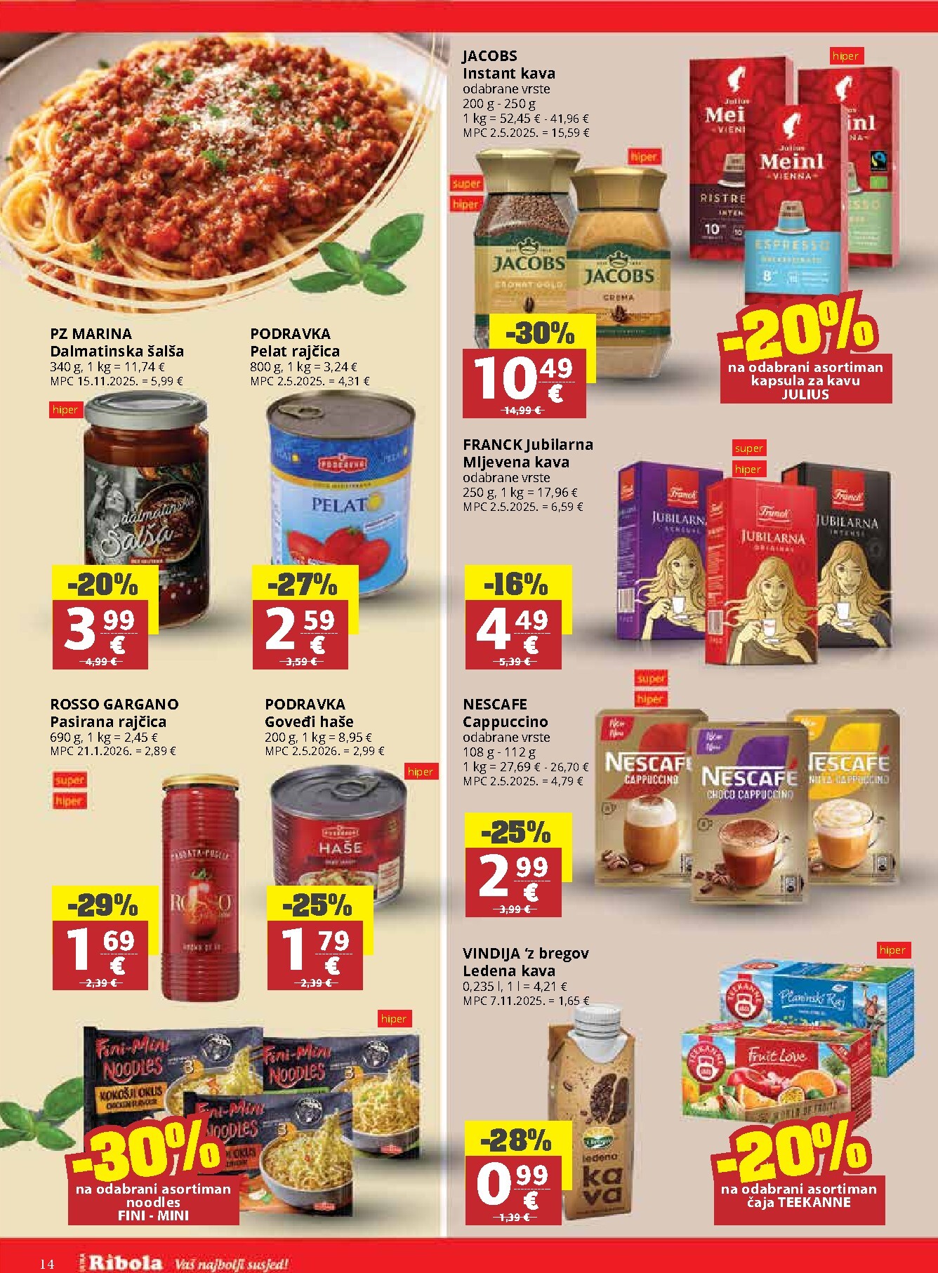 ribola - Prelistajte katalog Ribola, vrijedi od 25.03.2026 do 07.04.2026 - page: 14