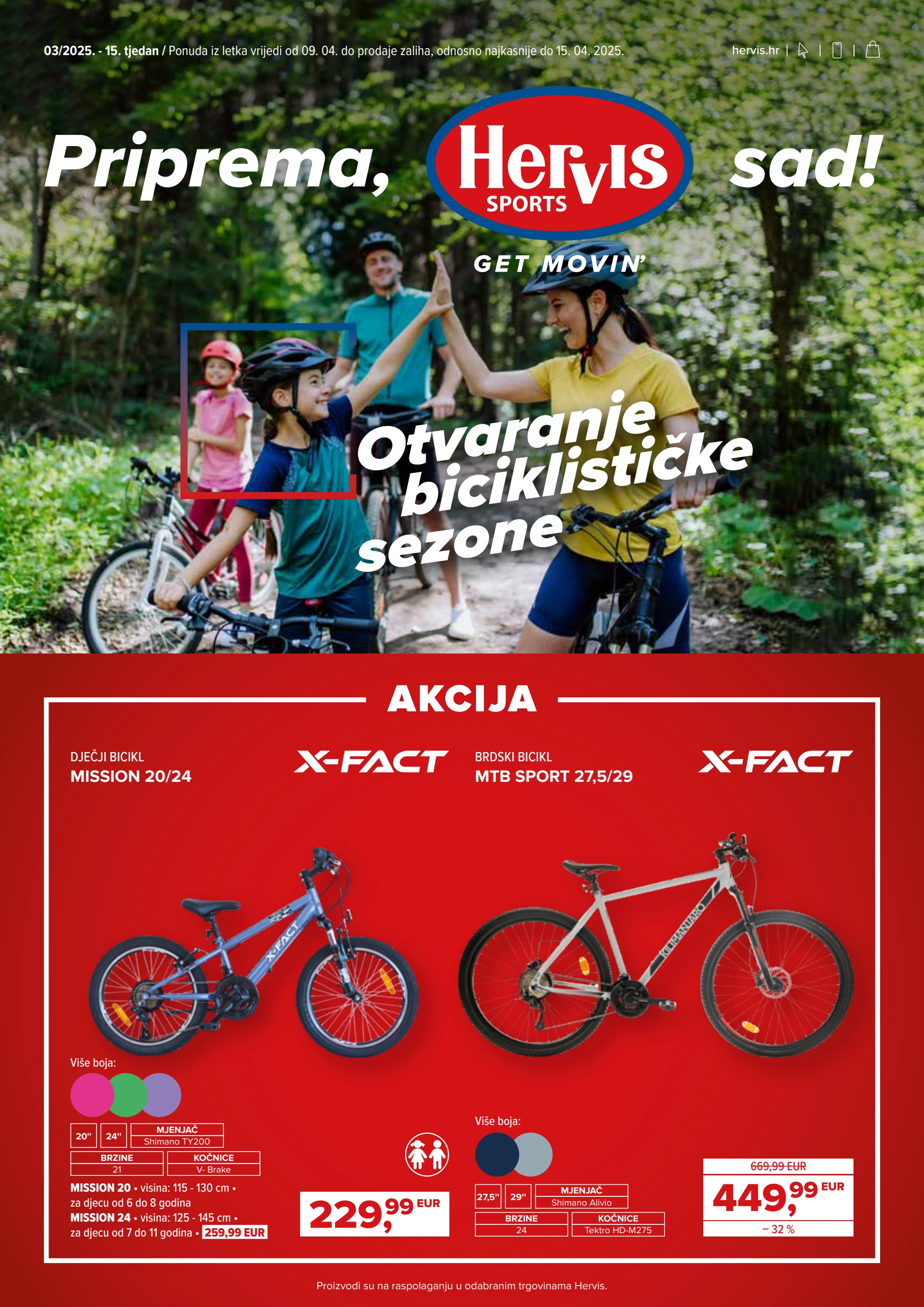 hervis - Hervis - Otvaranje biciklističke sezone katalog vrijedi od 09.04. do 15.04.