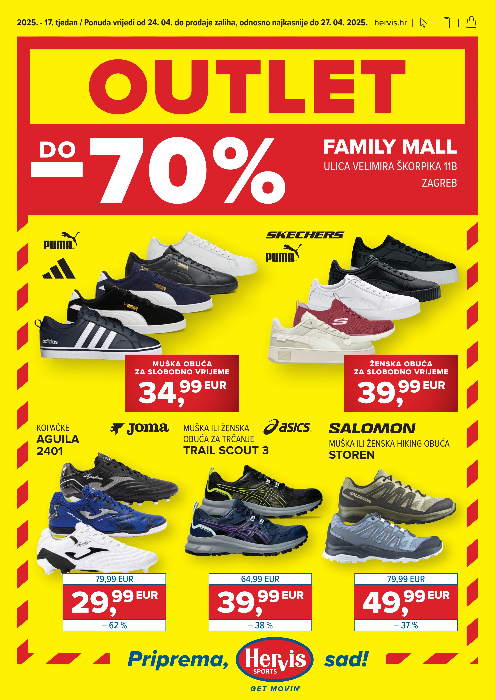 hervis - Hervis - Family Mall outlet do -70% katalog vrijedi od 24.04. do 27.04.