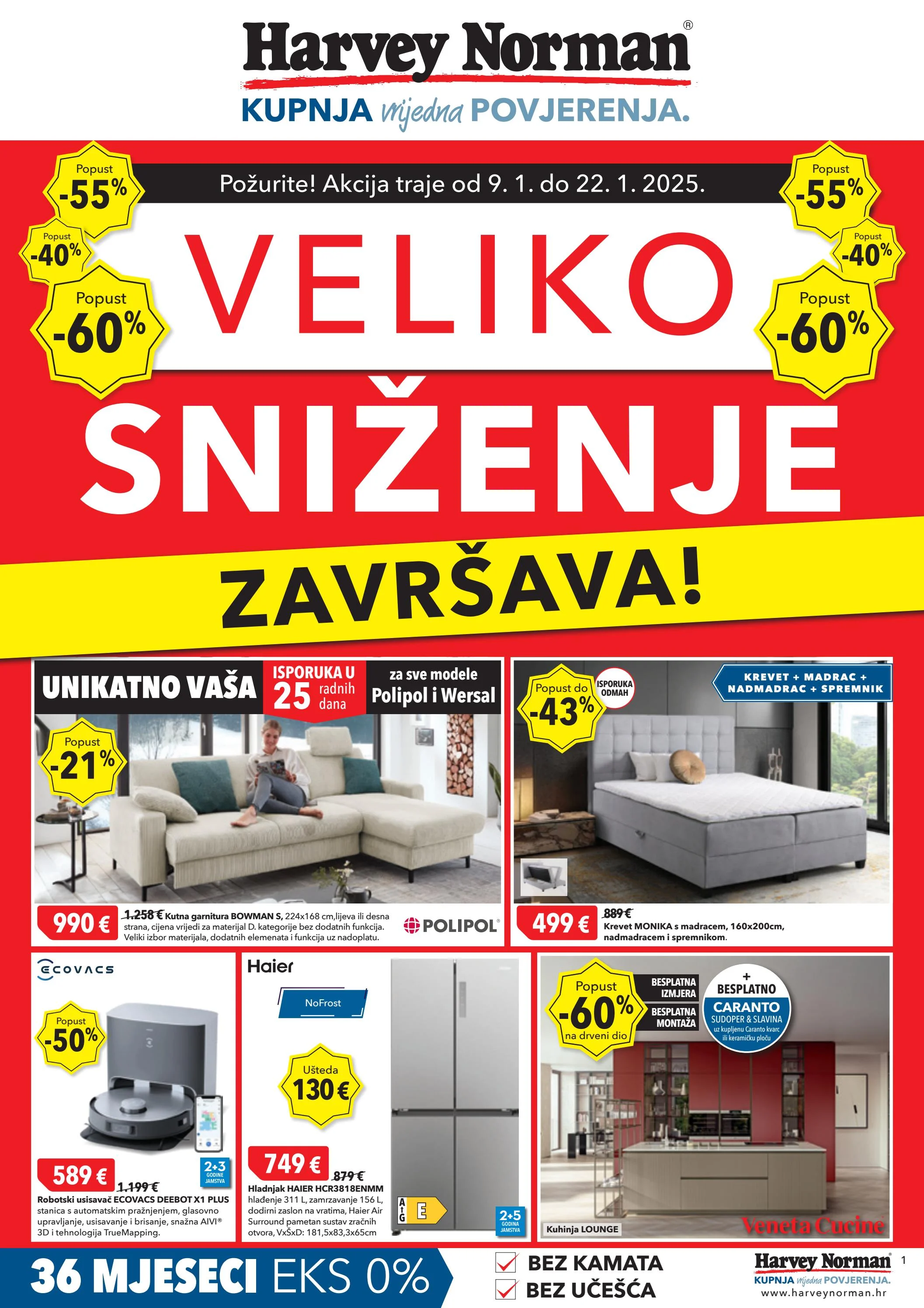 harvey-norman - Harvey Norman - Veliko sniženje završava! katalog vrijedi od 09.01. do 22.01. - page: 1