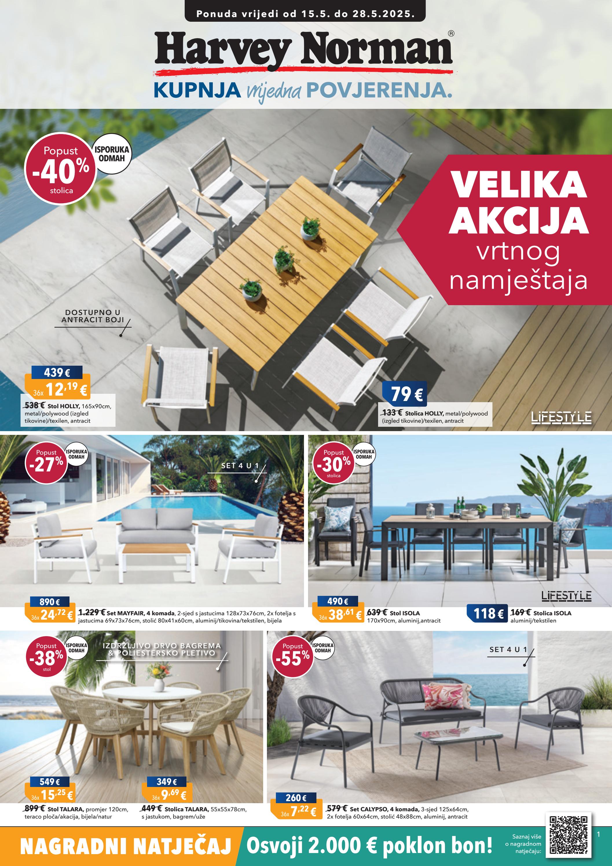 harvey-norman - Prelistajte ovaj Harvey Norman - Velika akcija vrtnog namještaja katalog, vrijedi od 15.05. do 28.05.