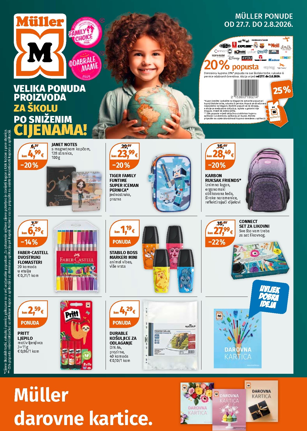 muller - Novi Müller - Spremni za školu katalog od ponedjeljka, 27.07.2026 do nedjelje, 02.08.2026 - page: 1