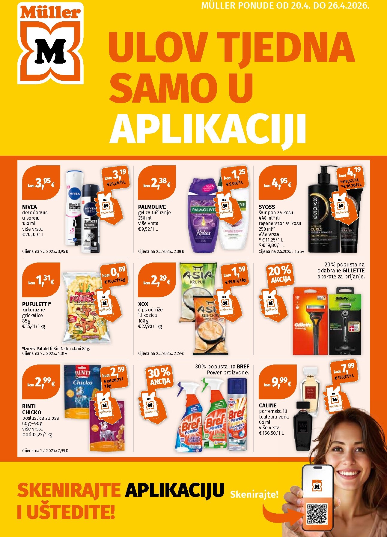 muller - Müller - Ponuda u aplikaciji letak za sljedeći tjedan od ponedjeljka 20.04.2026 do nedjelje 26.04.2026 - page: 1