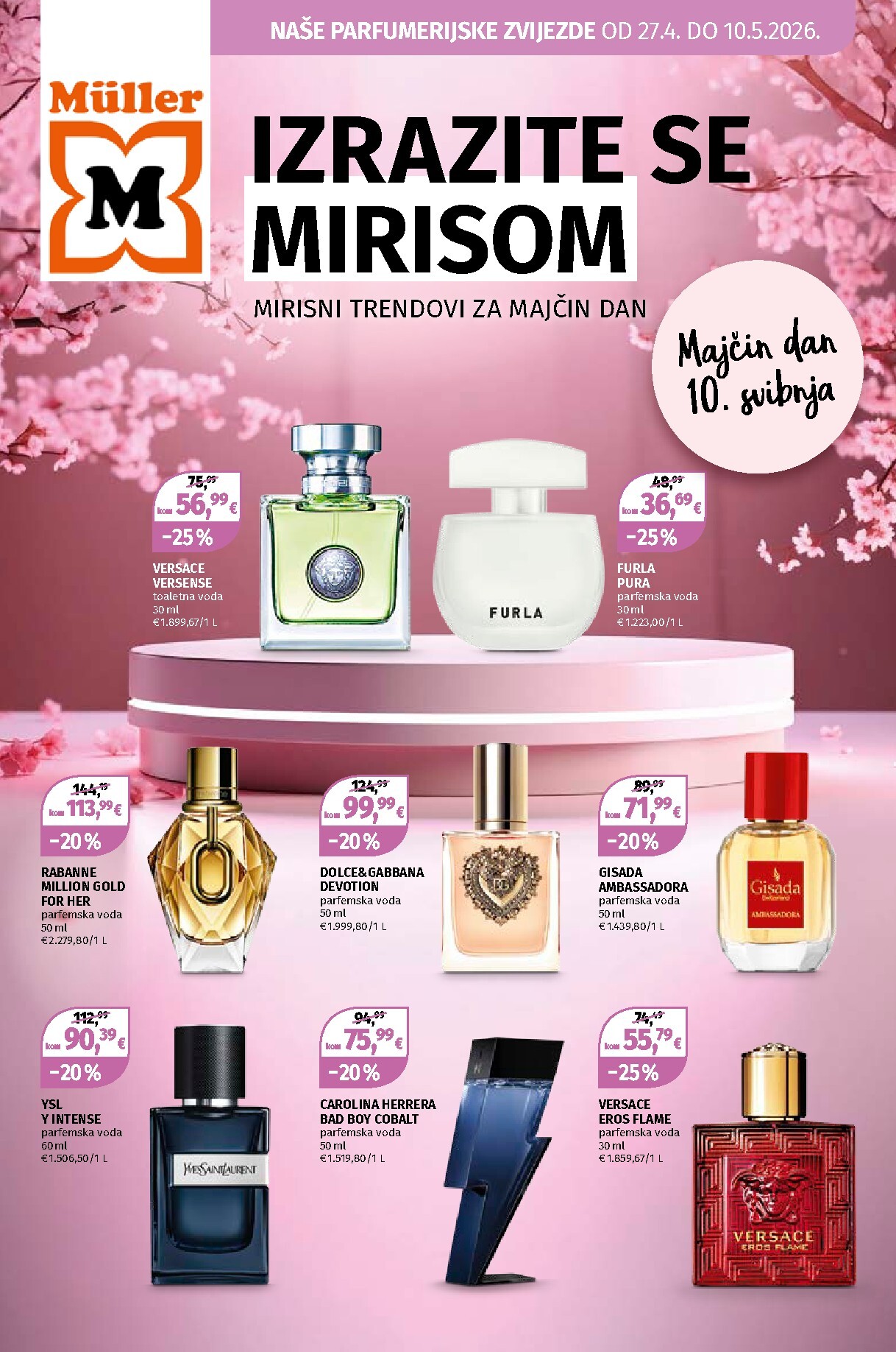 muller - Müller - Parfumerijske zvijezde letak za sljedeći tjedan od ponedjeljka 27.04.2026 do nedjelje 10.05.2026 - page: 1