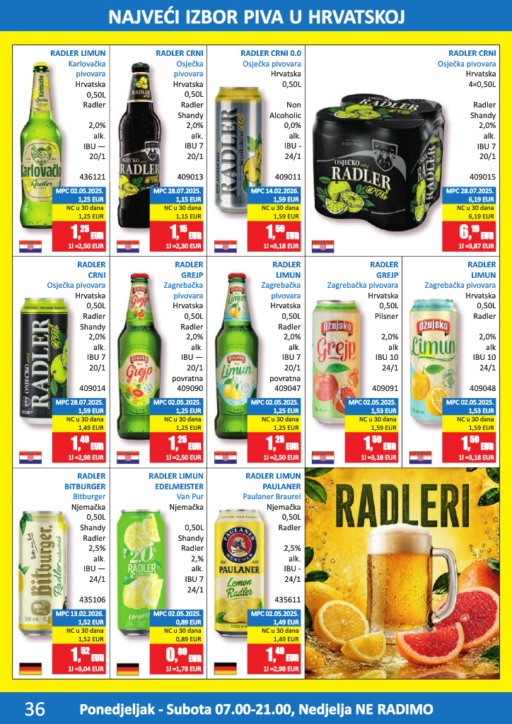vrutak - Aktualni katalog Vrutak - Pivski katalog od ponedjeljka, 01.06.2026 do utorka, 30.06.2026 - page: 36