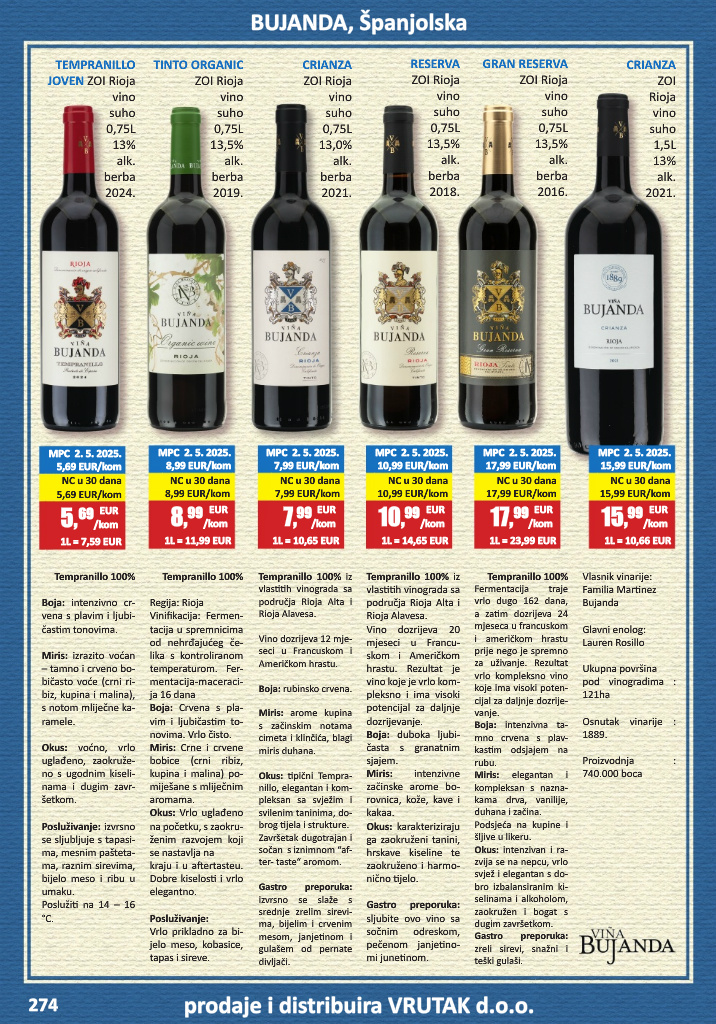 vrutak - Prelistajte katalog Vrutak - Vinski Katalog, vrijedi od 01.11. do 31.10. - page: 274