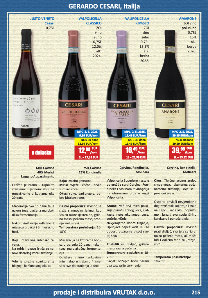 vrutak - Prelistajte katalog Vrutak - Vinski Katalog, vrijedi od 01.11. do 31.10. - page: 215