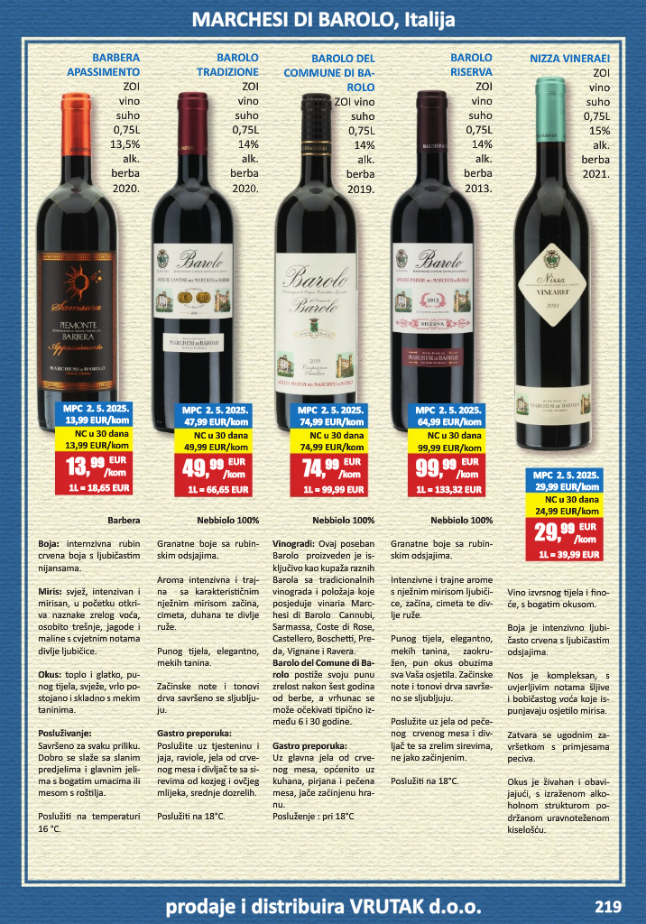 vrutak - Prelistajte katalog Vrutak - Vinski Katalog, vrijedi od 01.11. do 31.10. - page: 219