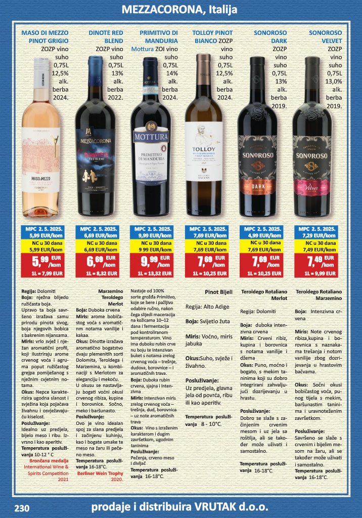 vrutak - Prelistajte katalog Vrutak - Vinski Katalog, vrijedi od 01.11. do 31.10. - page: 230