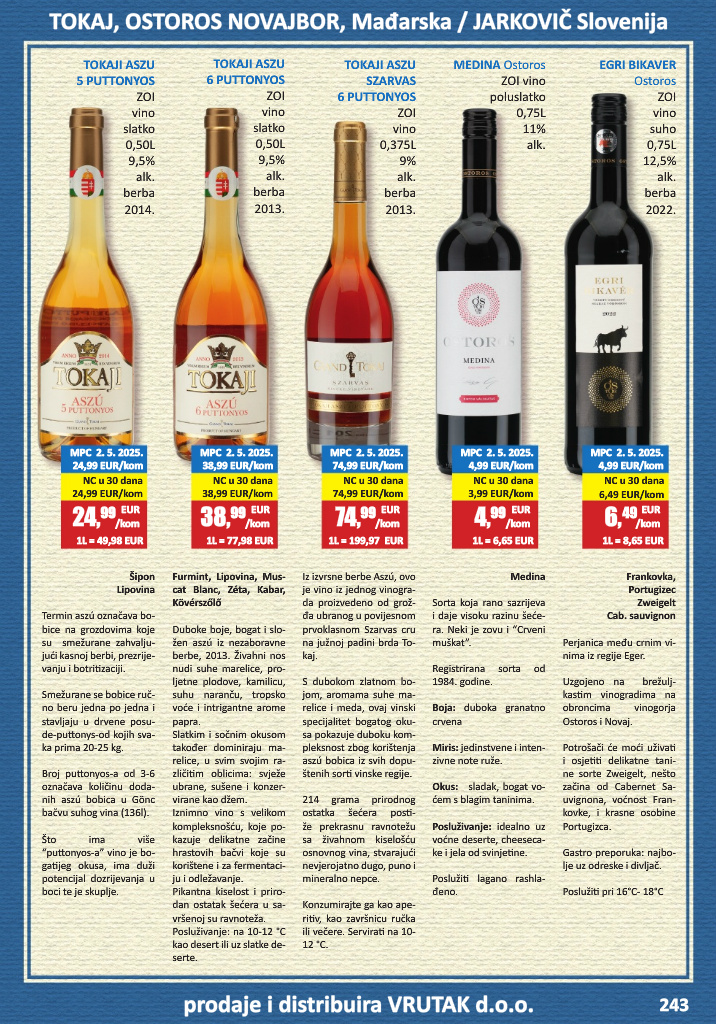 vrutak - Prelistajte katalog Vrutak - Vinski Katalog, vrijedi od 01.11. do 31.10. - page: 243