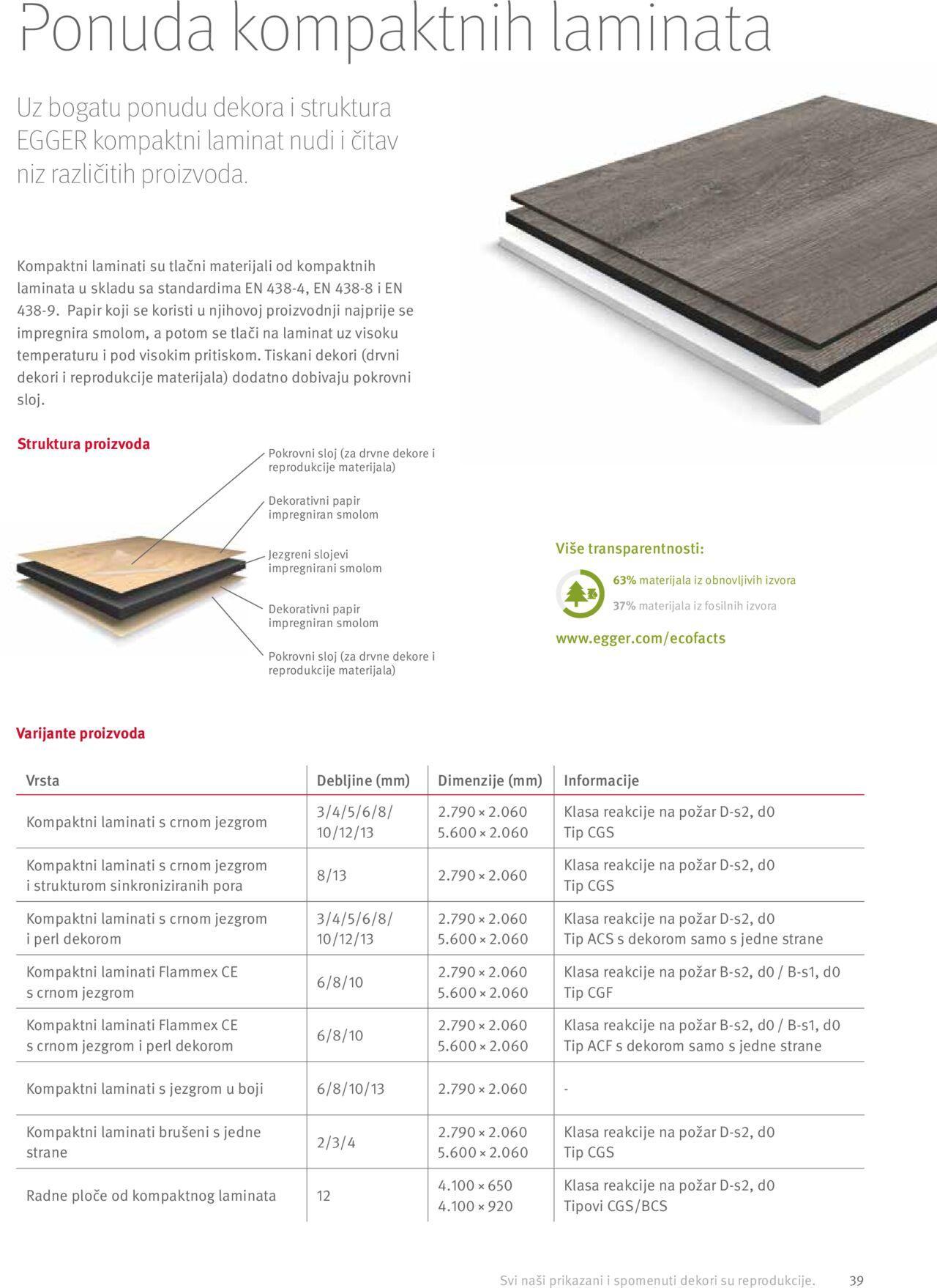 elgrad - Katalog Egger Kompaktni laminati Elgrad novi od petka 01.04.2022 - page: 39