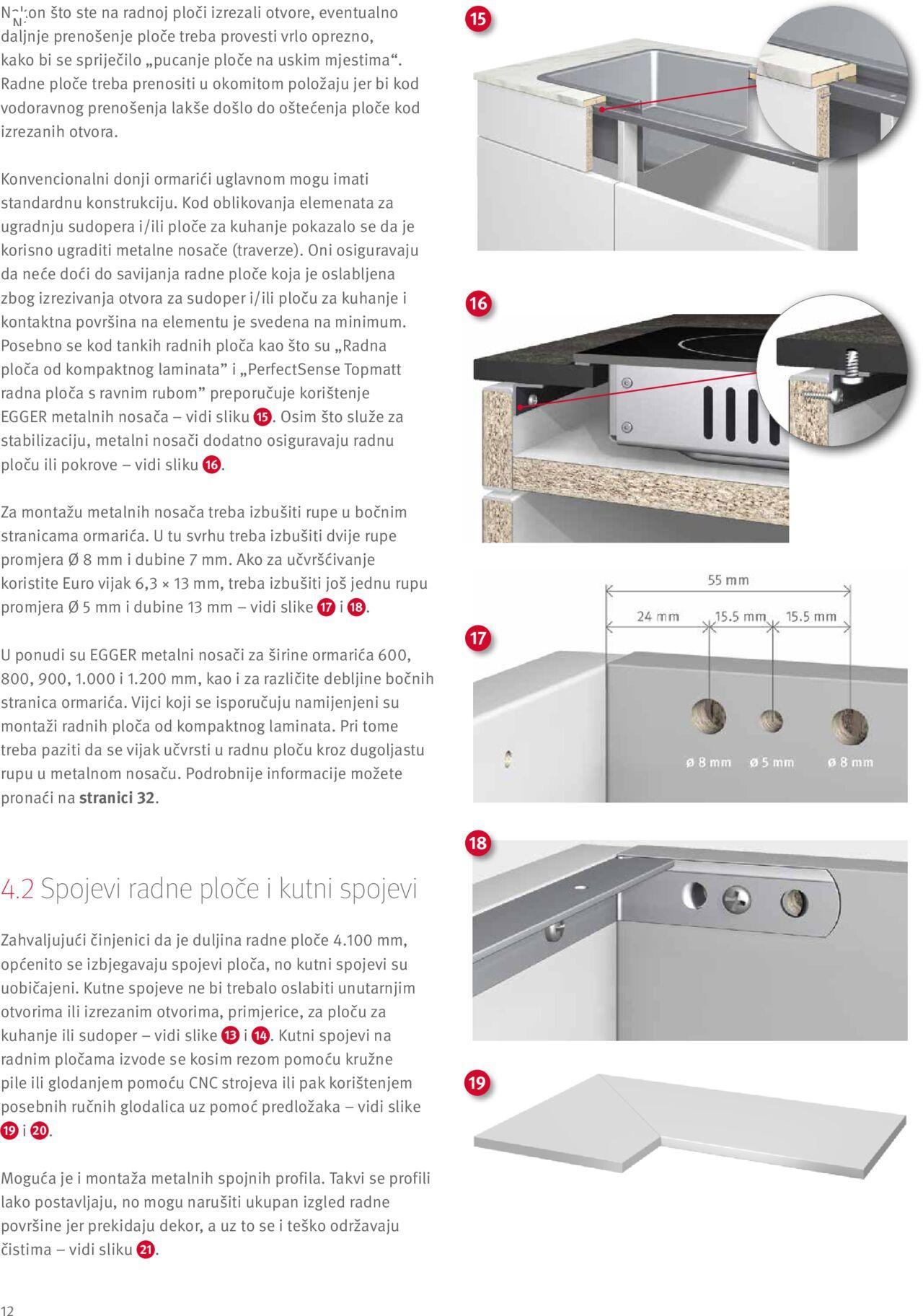 elgrad - Katalog Egger radne ploče - Upute za preradu i dodaci Elgrad novi od petka 01.04.2022 - page: 12