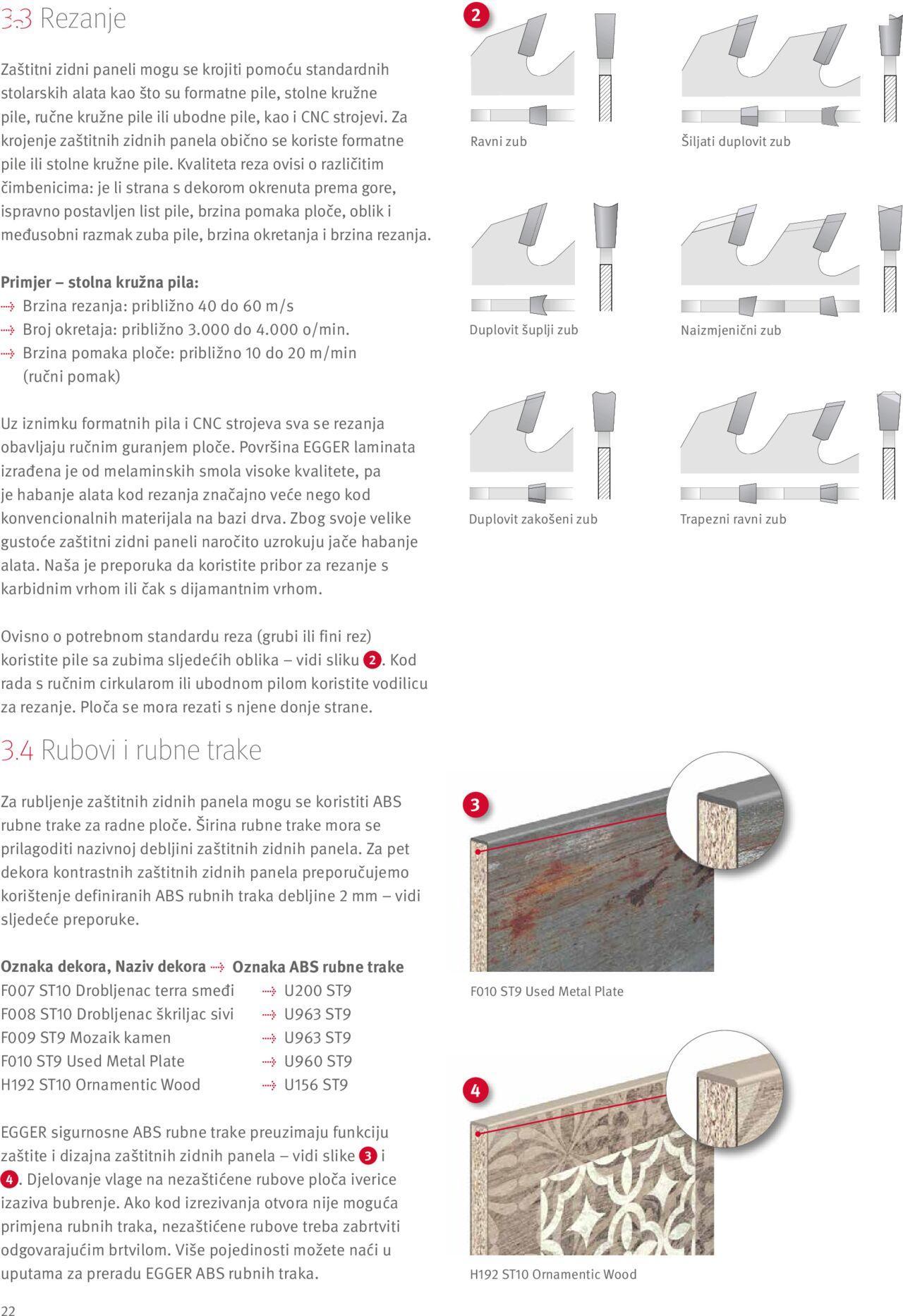 elgrad - Katalog Egger radne ploče - Upute za preradu i dodaci Elgrad novi od petka 01.04.2022 - page: 22