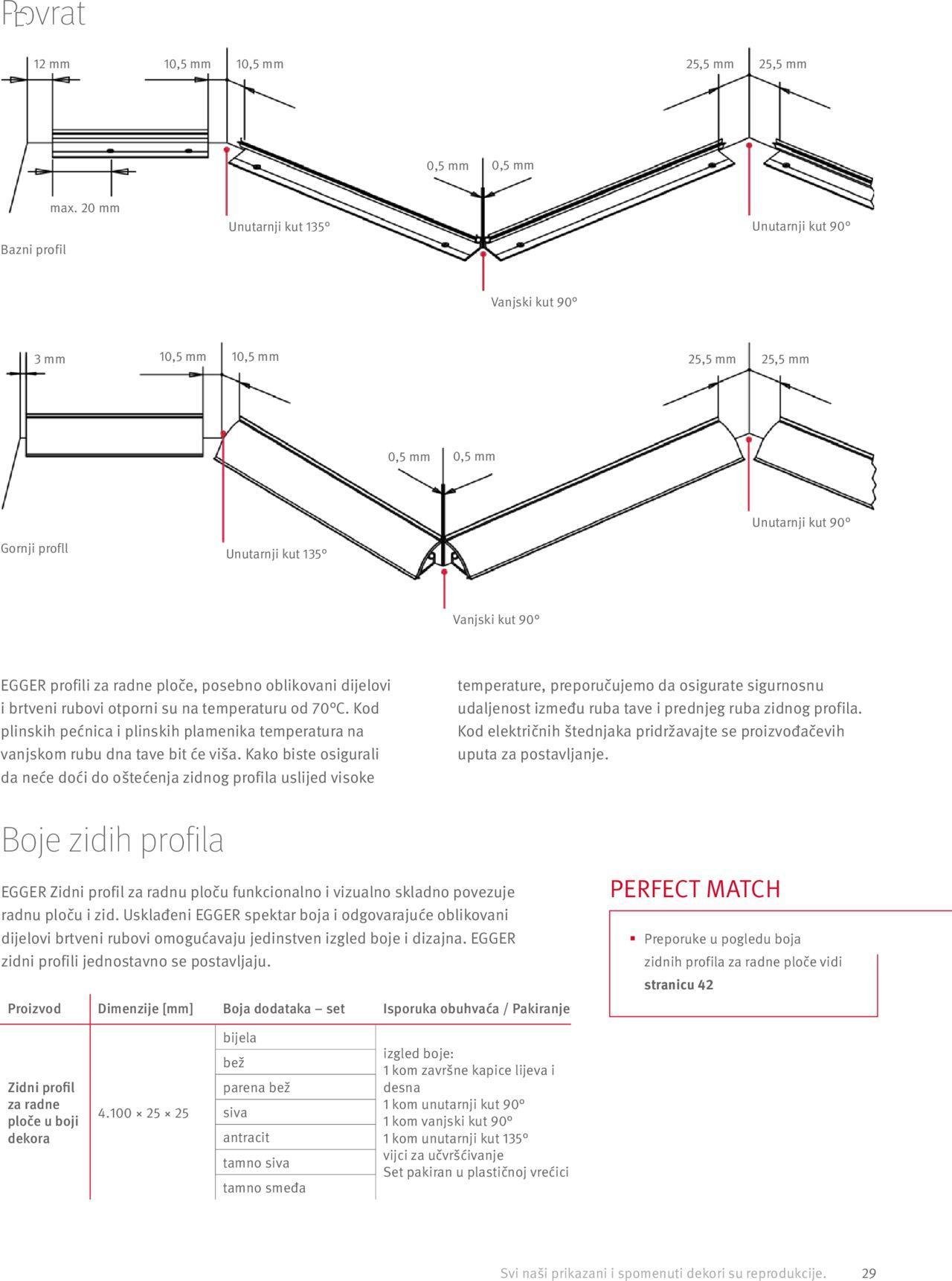 elgrad - Katalog Egger radne ploče - Upute za preradu i dodaci Elgrad novi od petka 01.04.2022 - page: 29