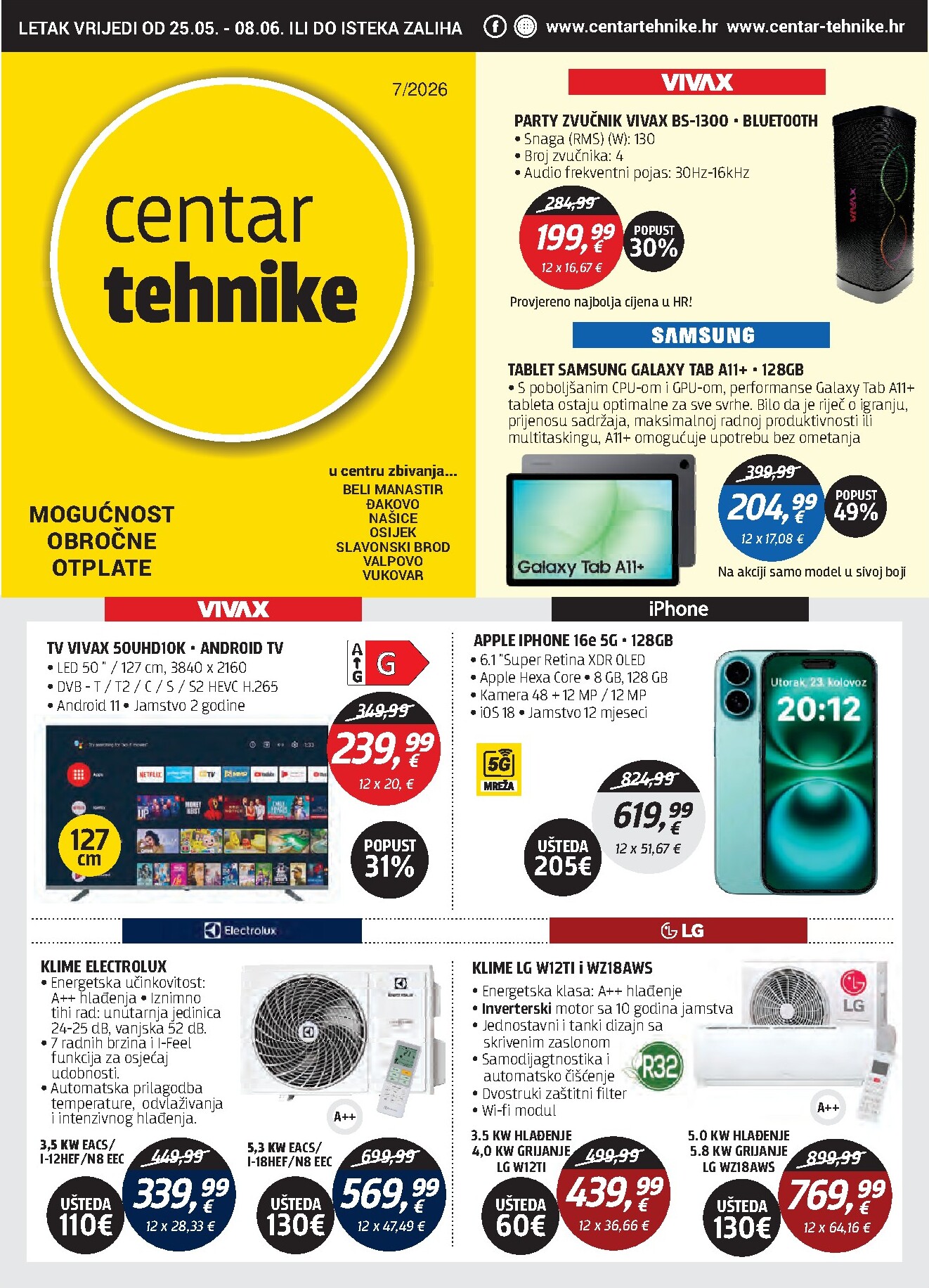 centar-tehnike - Aktualni katalog Centar tehnike od ponedjeljka, 25.05.2026 do ponedjeljka, 08.06.2026 - page: 1