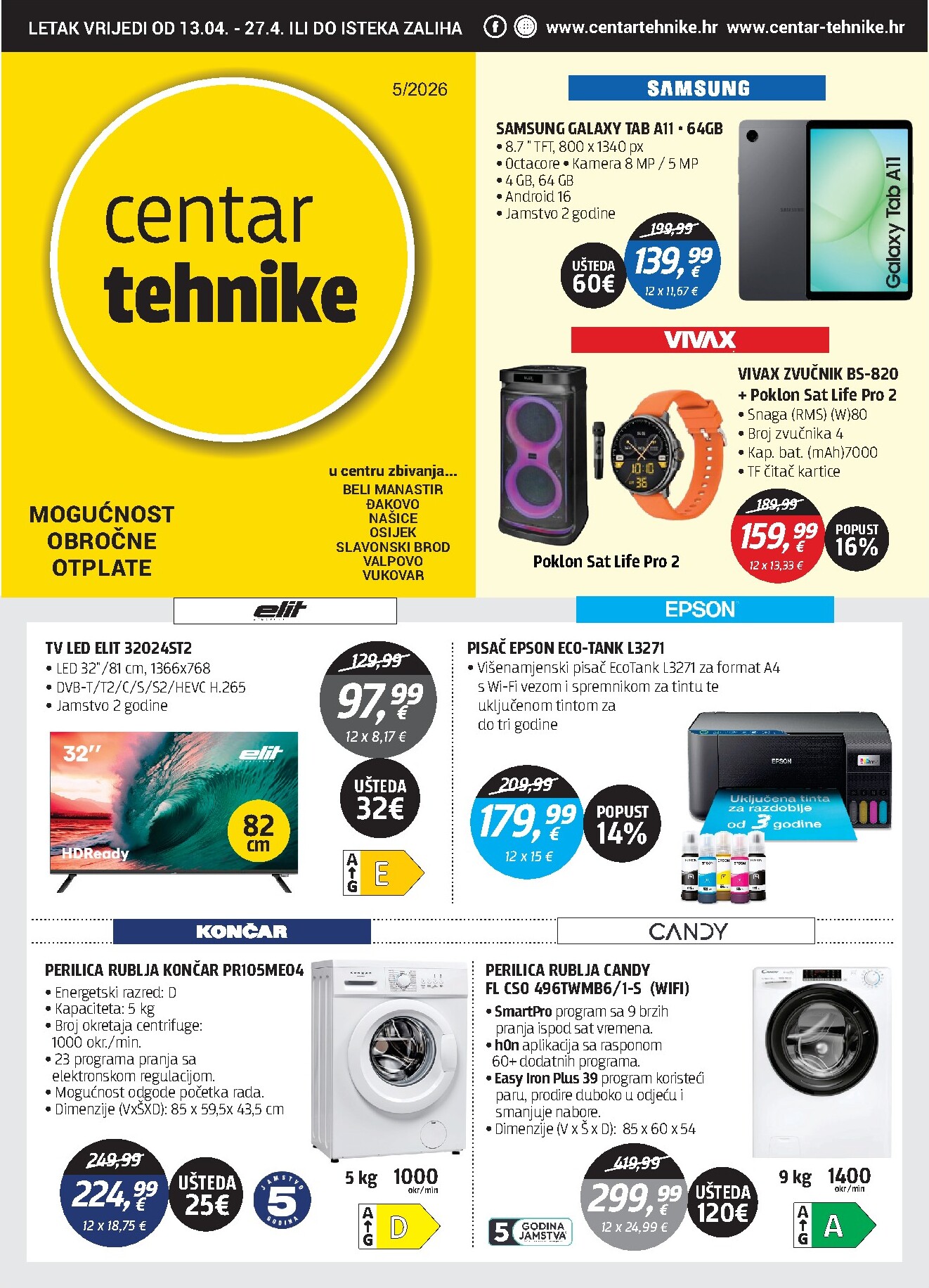 centar-tehnike - Aktualni Centar tehnike katalog vrijedi od ponedjeljka 13.04.2026 do ponedjeljka 27.04.2026