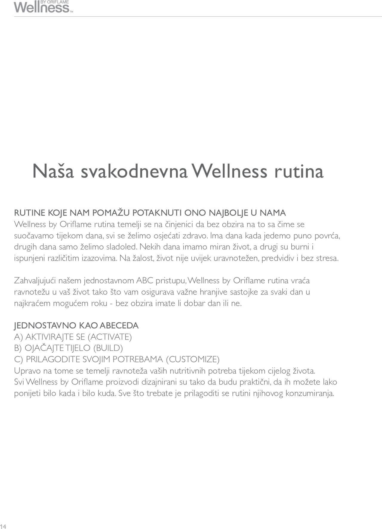 oriflame - Oriflame katalog - Vodič Wellness proizvoda novi od četvrtka 11.02.2021 - page: 14