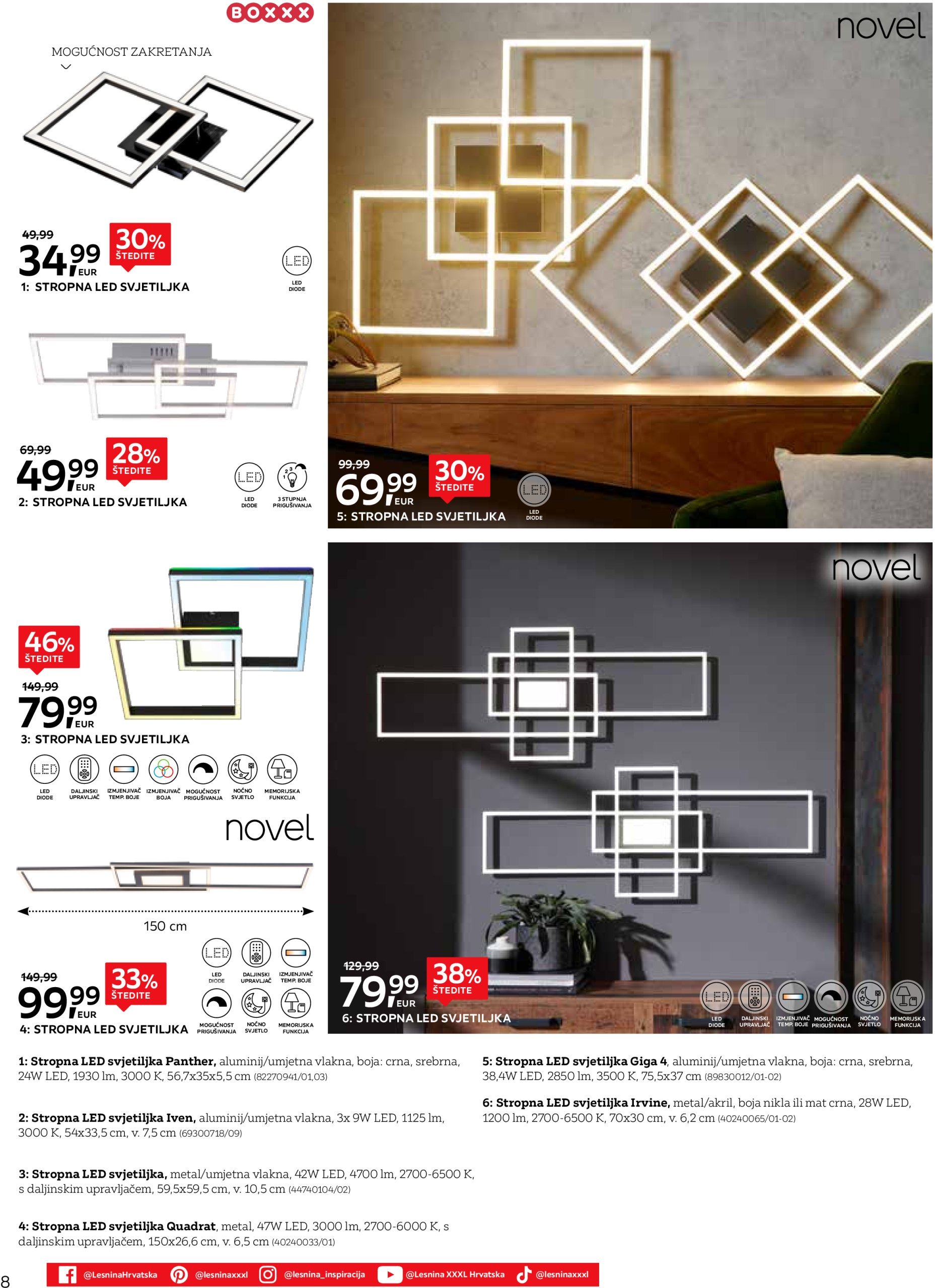 lesnina-xxxl - Lesnina - Za savršenu osvjetljenost doma katalog vrijedi od 01.02. do 28.02. - page: 8