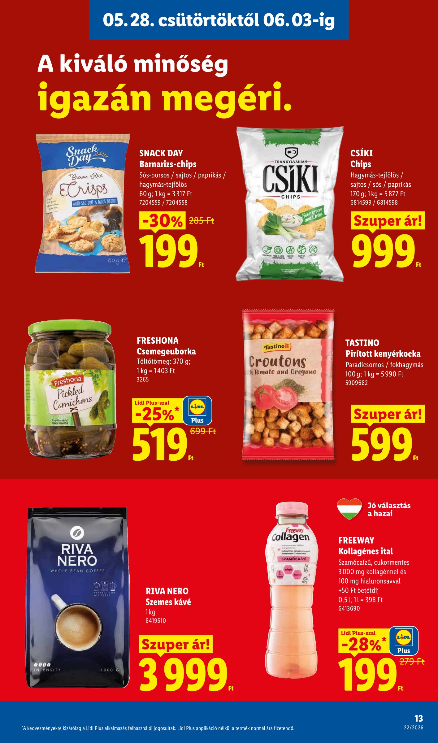 lidl - Lidl hirdetmény a következő hétre csütörtöktől 2026.05.28.-tól szerdától 2026.06.03.-ig - page: 13