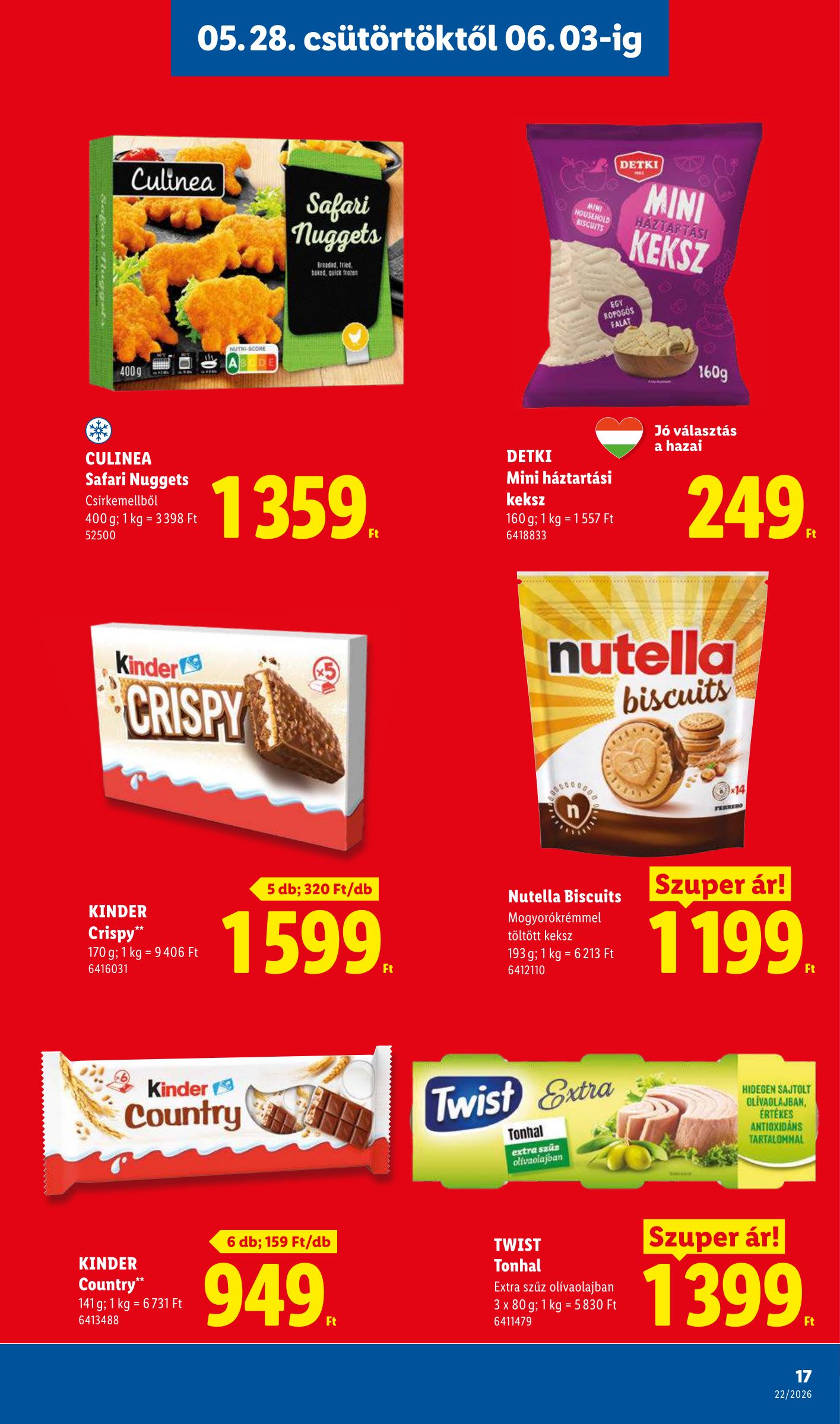 lidl - Lidl hirdetmény a következő hétre csütörtöktől 2026.05.28.-tól szerdától 2026.06.03.-ig - page: 17