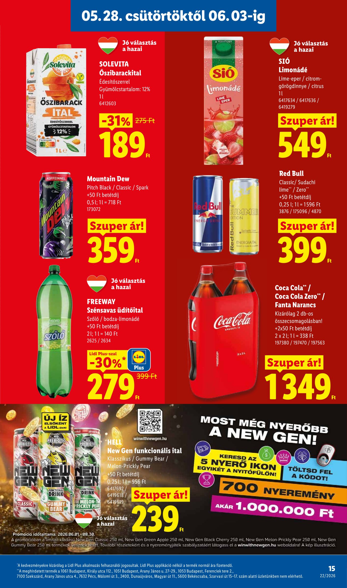 lidl - Lidl hirdetmény a következő hétre csütörtöktől 2026.05.28.-tól szerdától 2026.06.03.-ig - page: 15