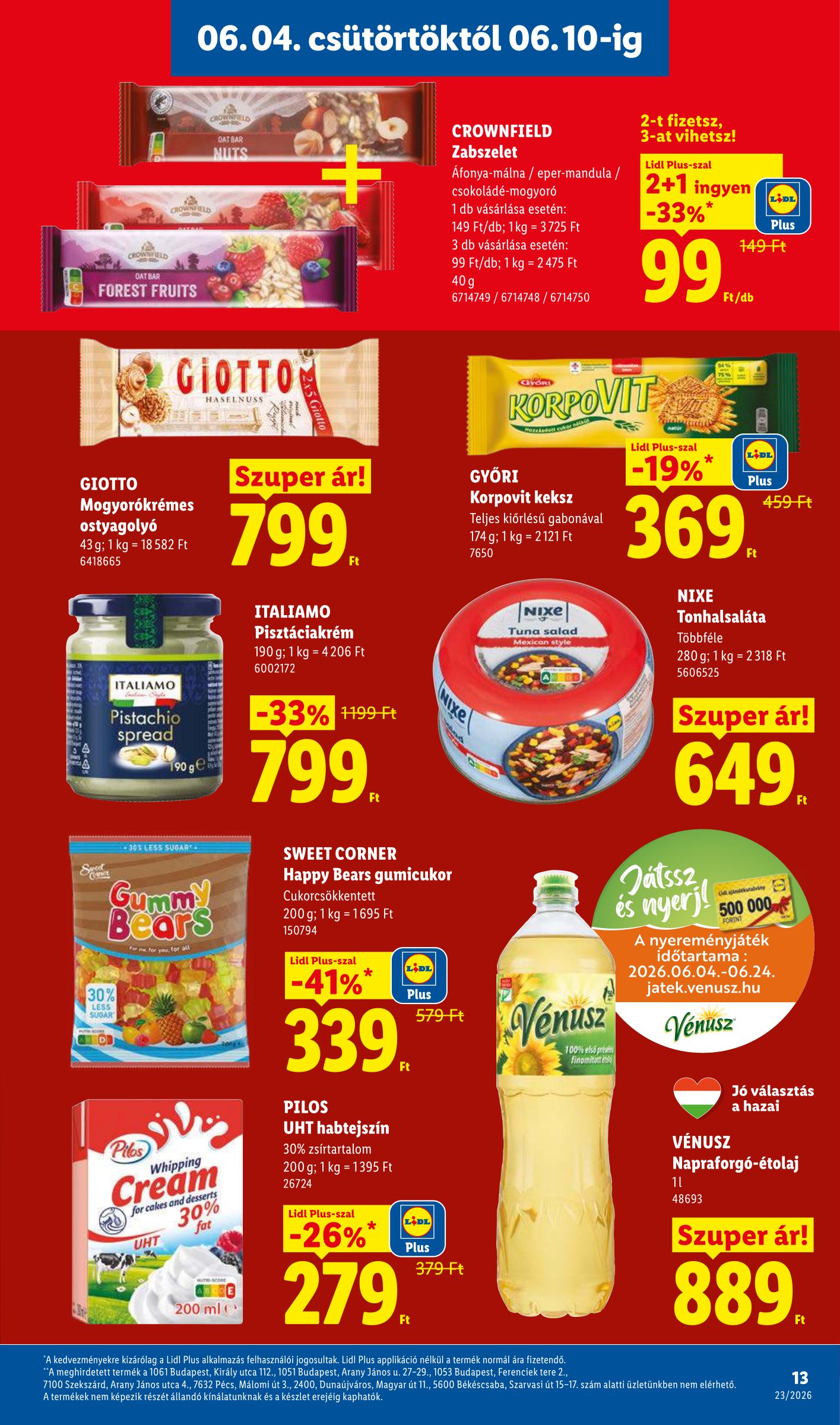 lidl - Lidl hirdetmény a következő hétre csütörtöktől 2026.06.04.-tól szerdától 2026.06.10.-ig - page: 13