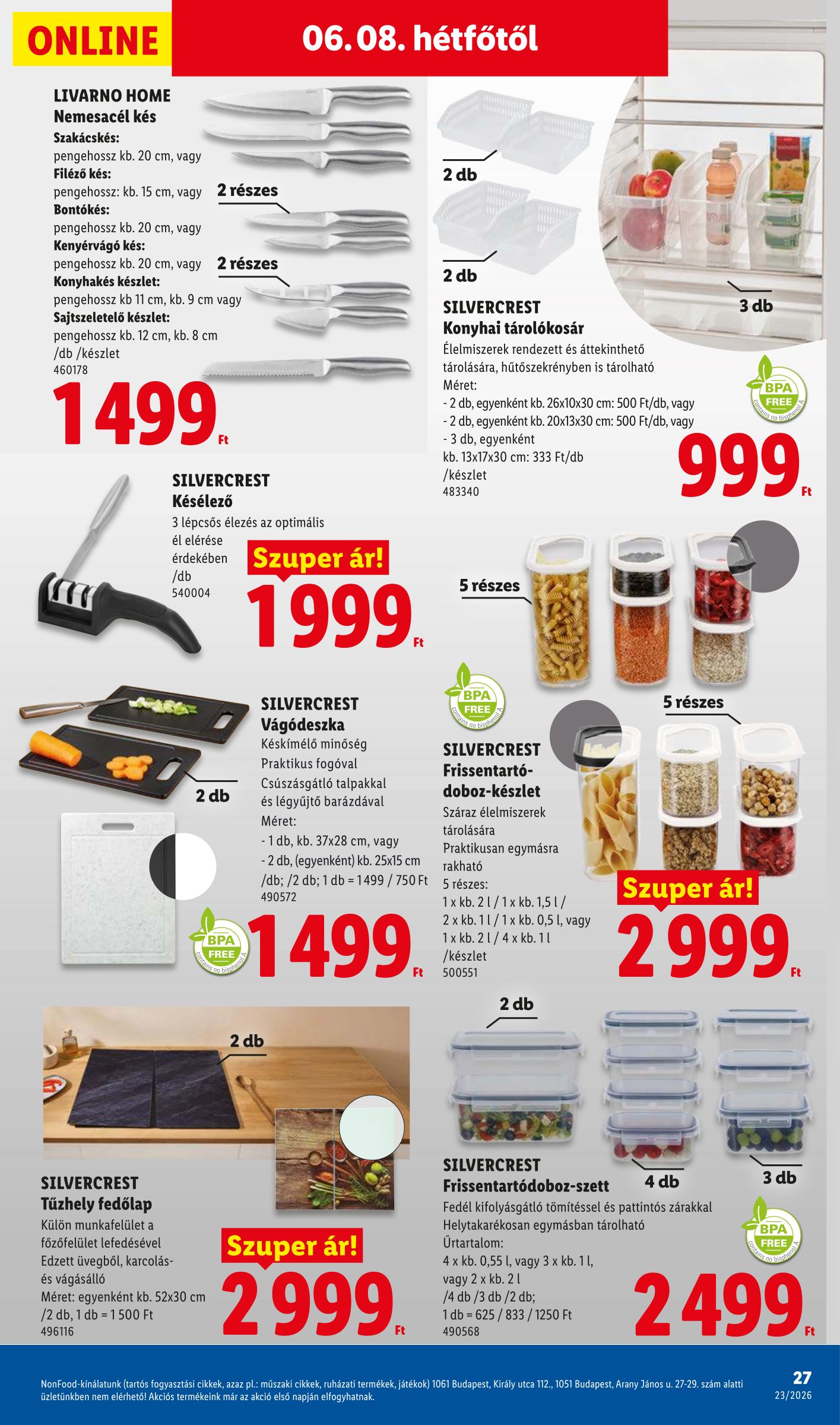 lidl - Lidl - Nonfood hirdetmény a következő hétre csütörtöktől 2026.06.04.-tól szerdától 2026.06.10.-ig - page: 27