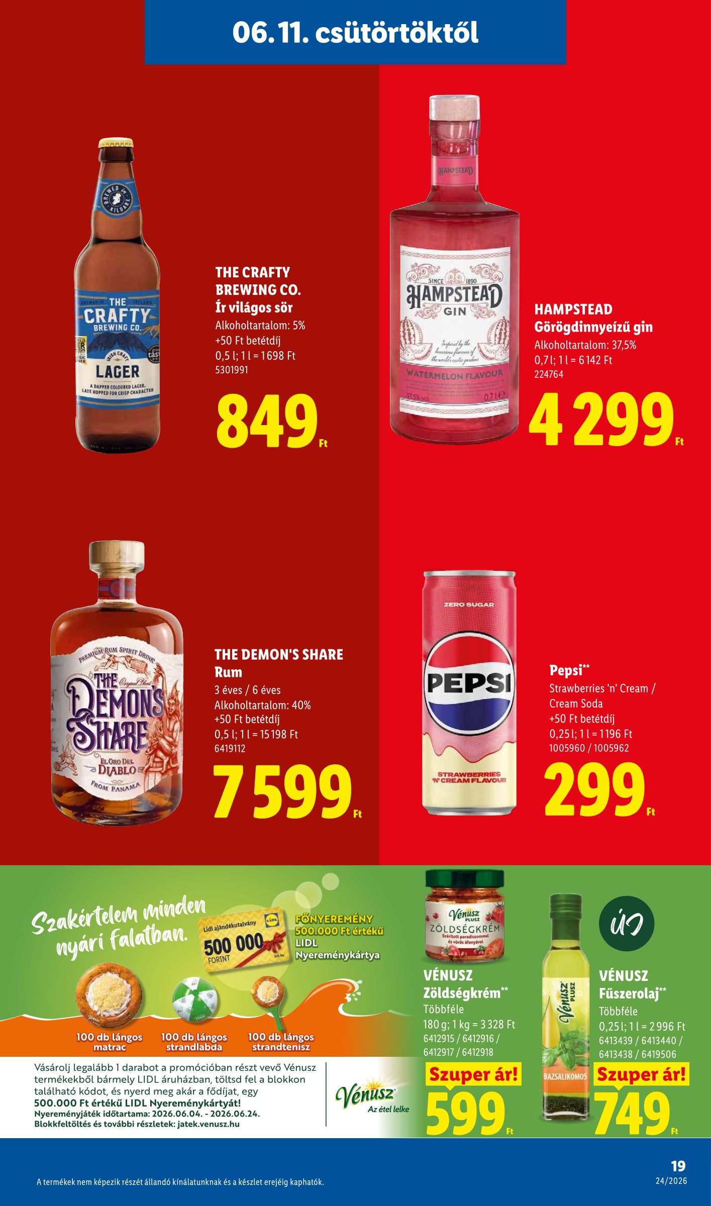 lidl - Lidl hirdetmény a következő hétre csütörtöktől 2026.06.11.-tól szerdától 2026.06.17.-ig - page: 19