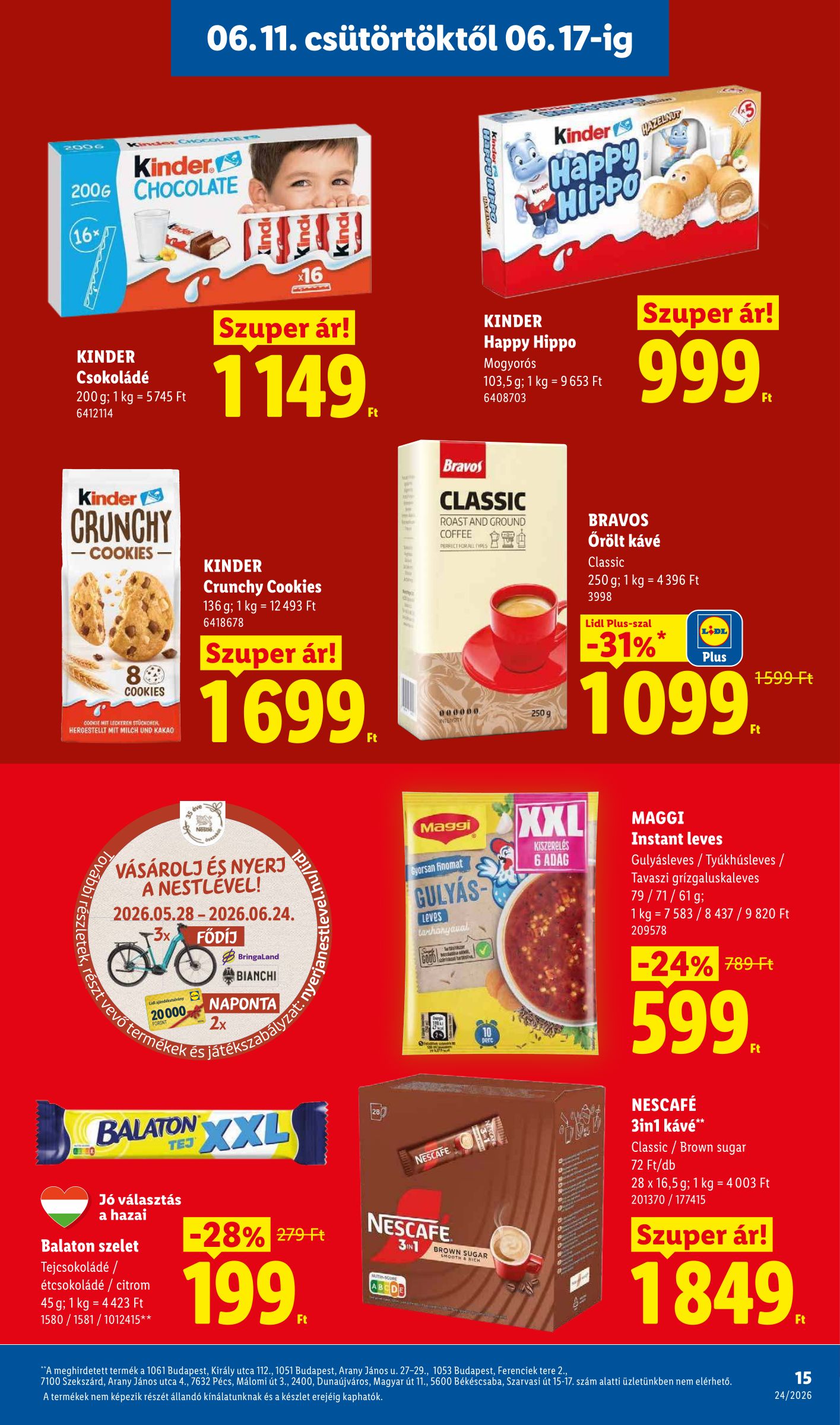 lidl - Lidl hirdetmény a következő hétre csütörtöktől 2026.06.11.-tól szerdától 2026.06.17.-ig - page: 15