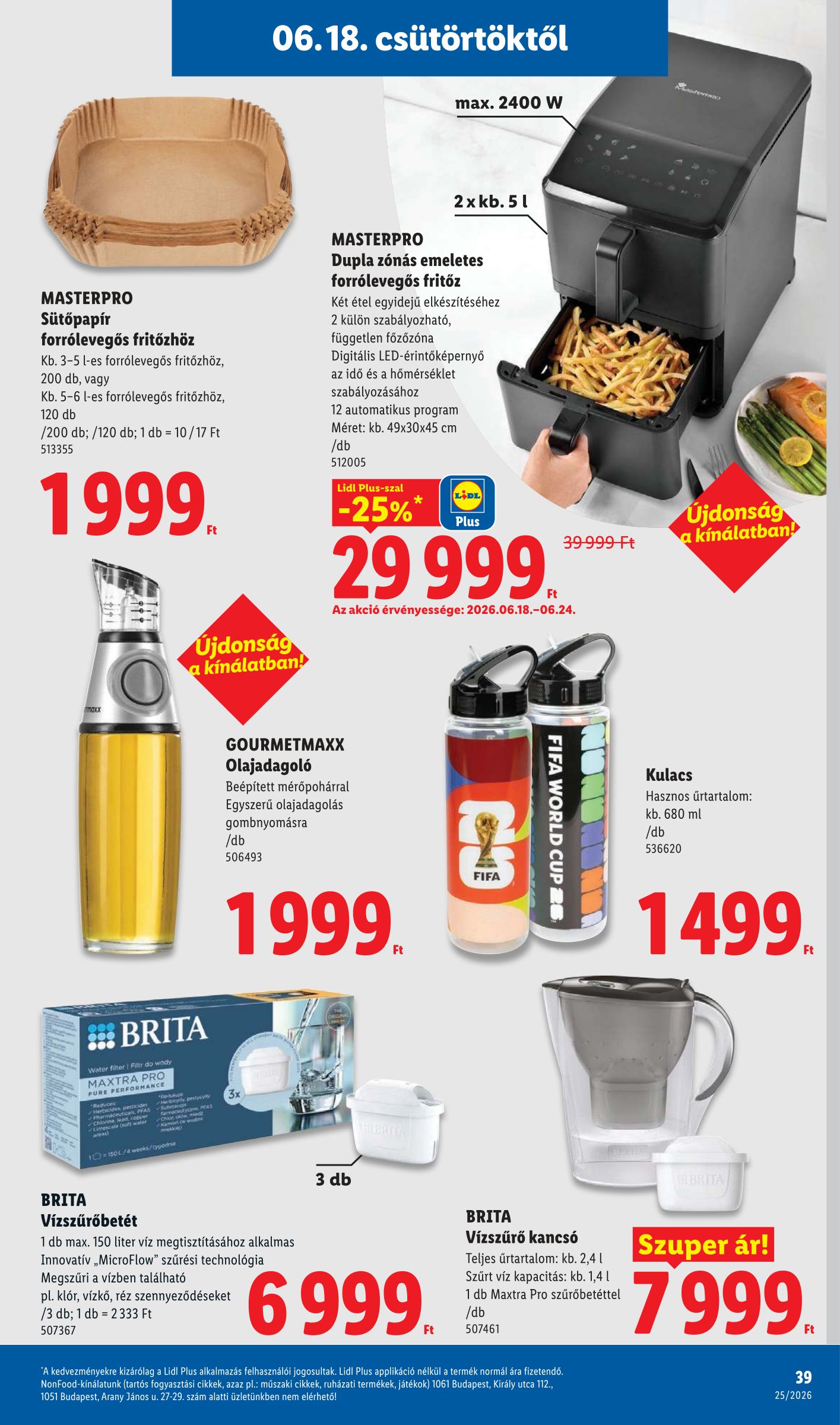 lidl - Lidl hirdetmény a következő hétre csütörtöktől 2026.06.18.-tól szerdától 2026.06.24.-ig - page: 39