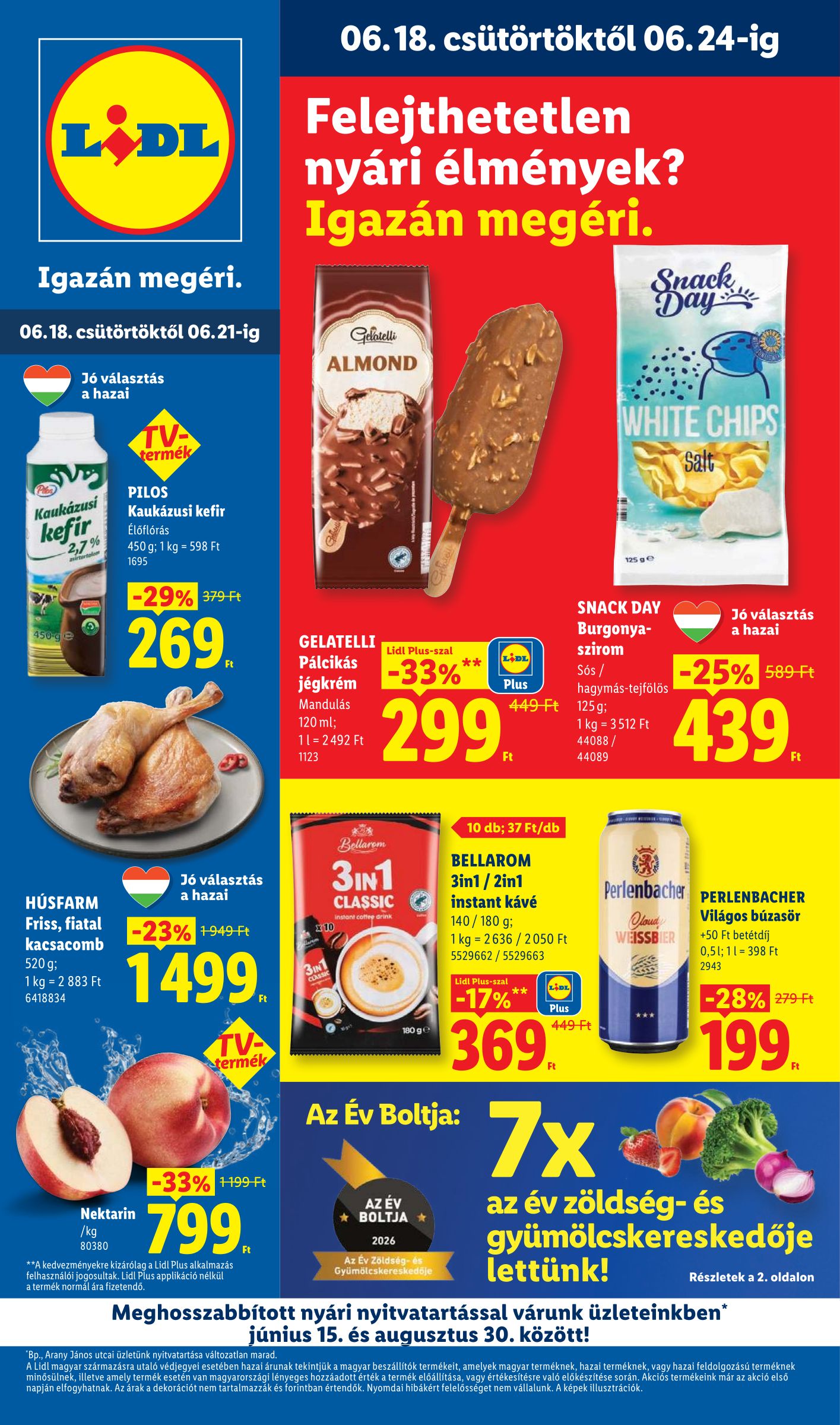lidl - Lidl hirdetmény a következő hétre csütörtöktől 2026.06.18.-tól szerdától 2026.06.24.-ig