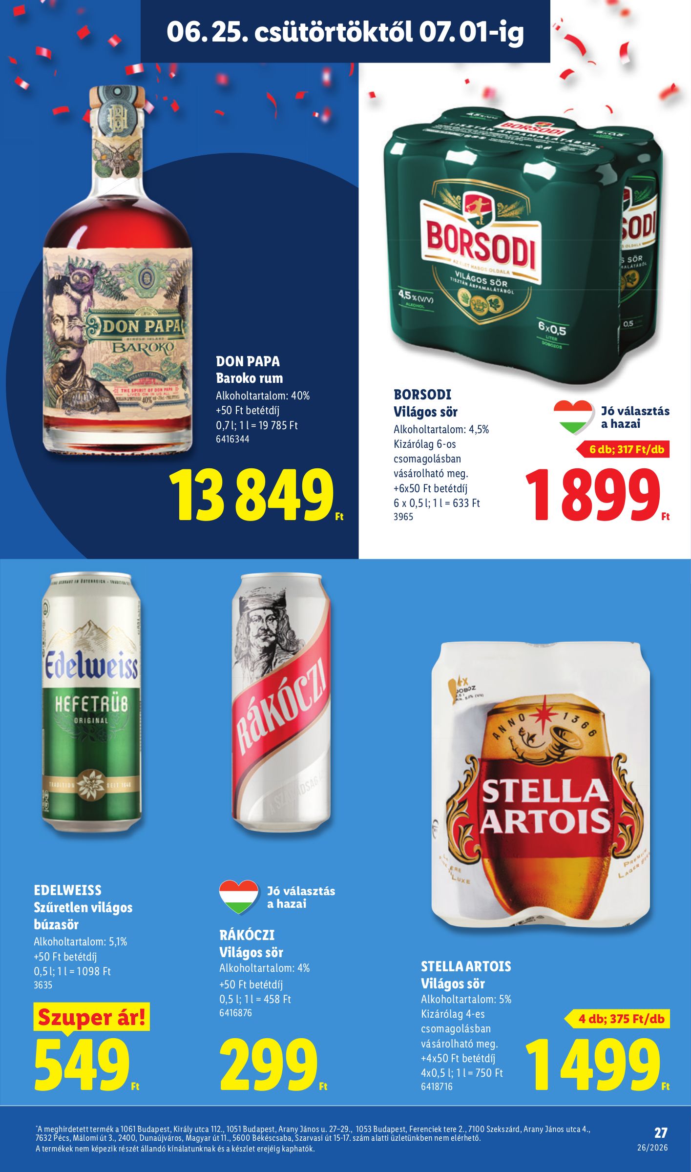 lidl - Lidl hirdetmény a következő hétre csütörtöktől 2026.06.25.-tól szerdától 2026.07.01.-ig - page: 27