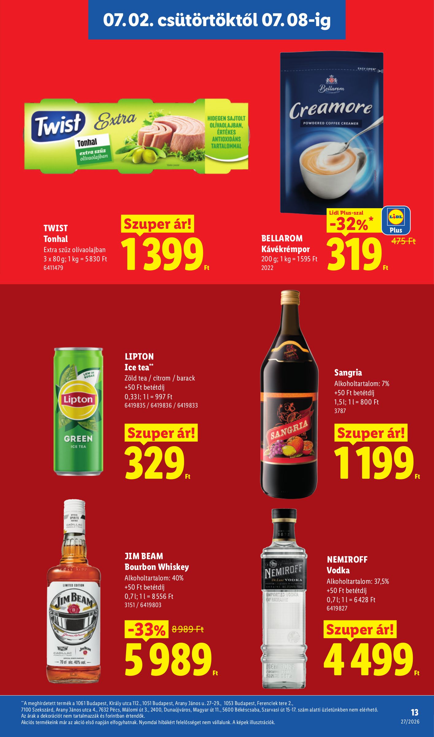 lidl - Lidl hirdetmény a következő hétre csütörtöktől 2026.07.02.-tól szerdától 2026.07.08.-ig - page: 13