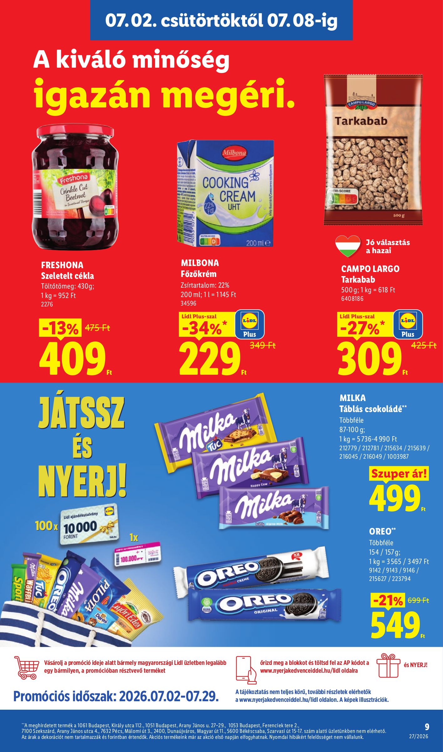 lidl - Lidl hirdetmény a következő hétre csütörtöktől 2026.07.02.-tól szerdától 2026.07.08.-ig - page: 9