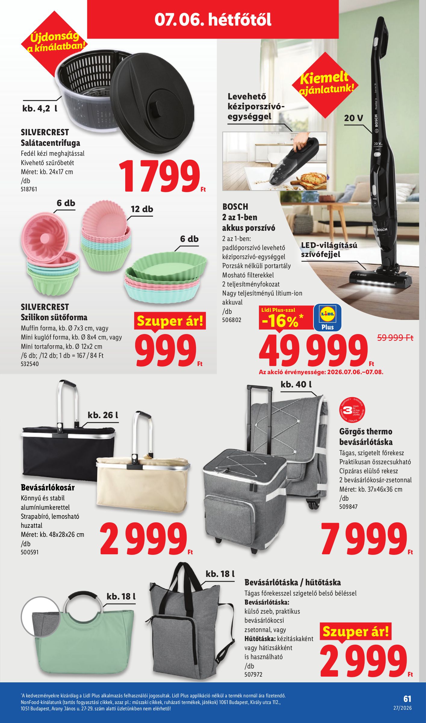 lidl - Lidl hirdetmény a következő hétre csütörtöktől 2026.07.02.-tól szerdától 2026.07.08.-ig - page: 61
