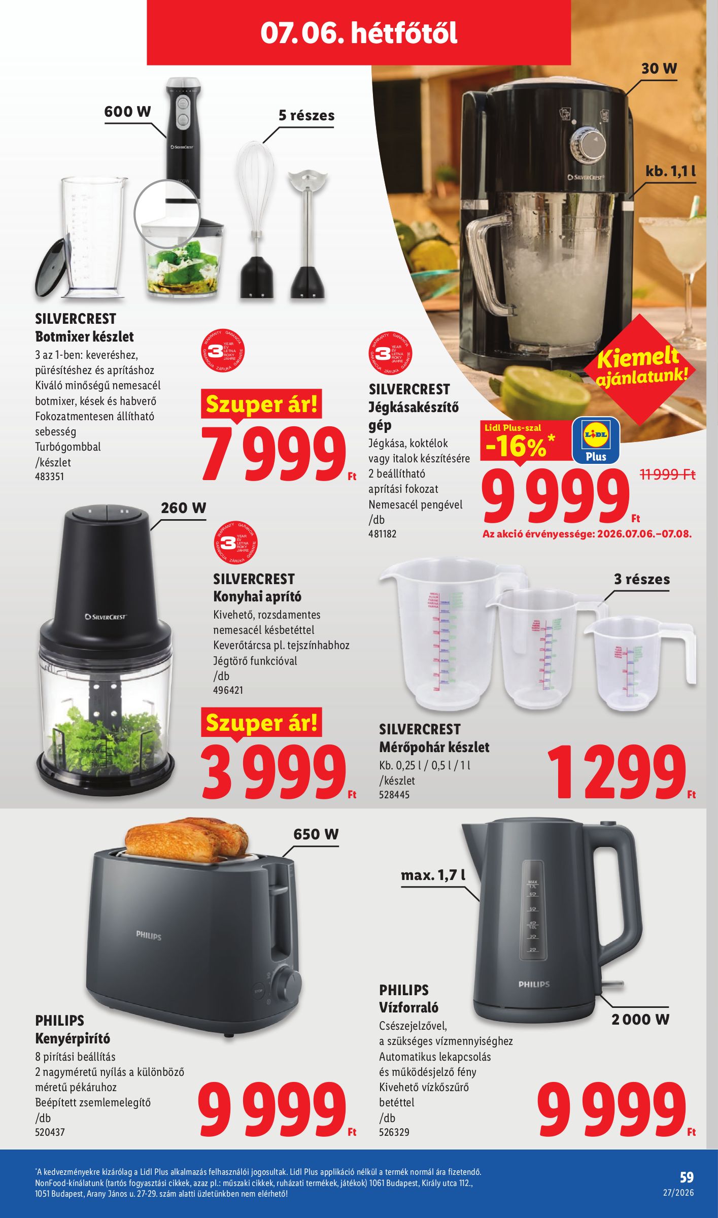 lidl - Lidl hirdetmény a következő hétre csütörtöktől 2026.07.02.-tól szerdától 2026.07.08.-ig - page: 59