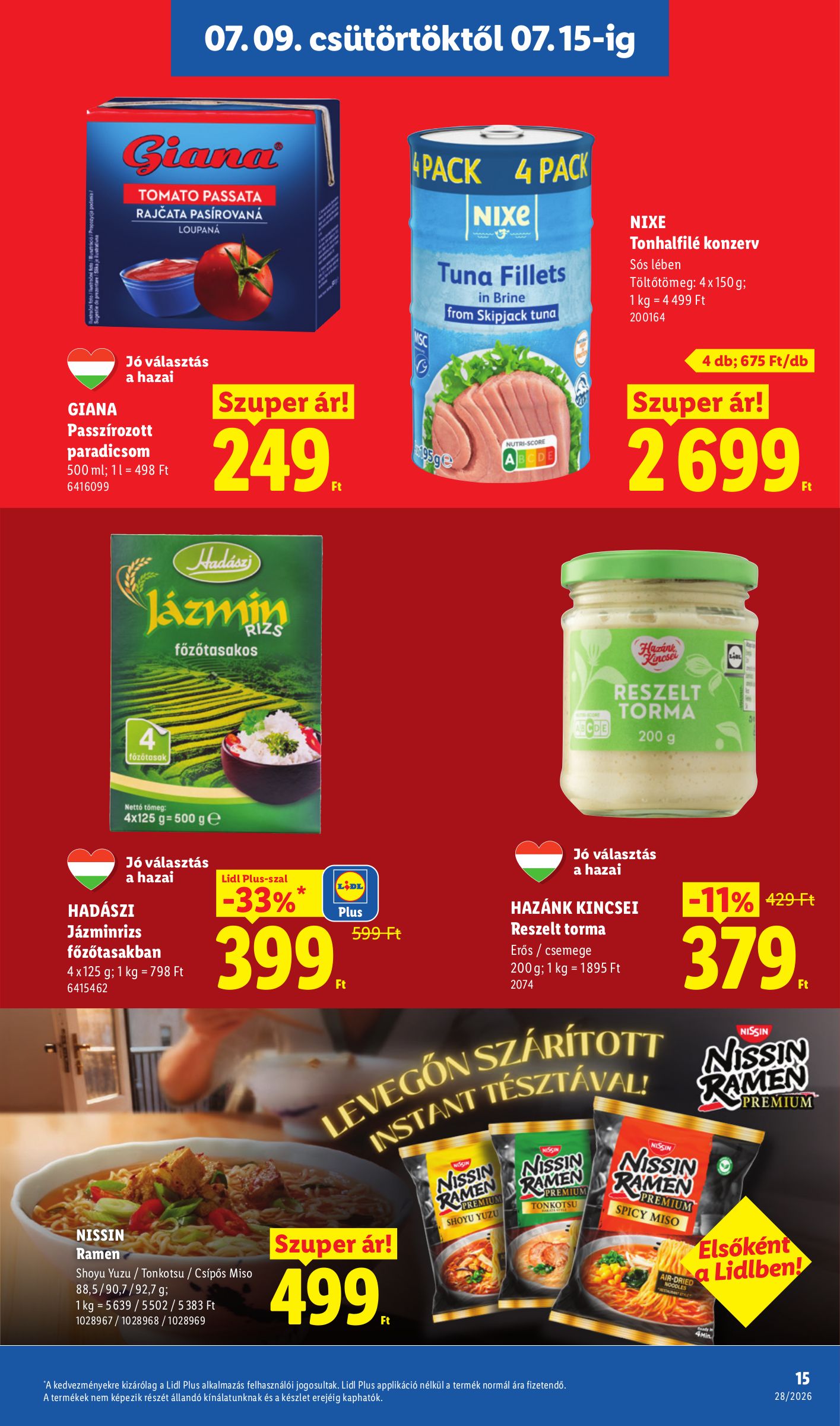 lidl - Lidl hirdetmény a következő hétre csütörtöktől 2026.07.09.-tól szerdától 2026.07.15.-ig - page: 15