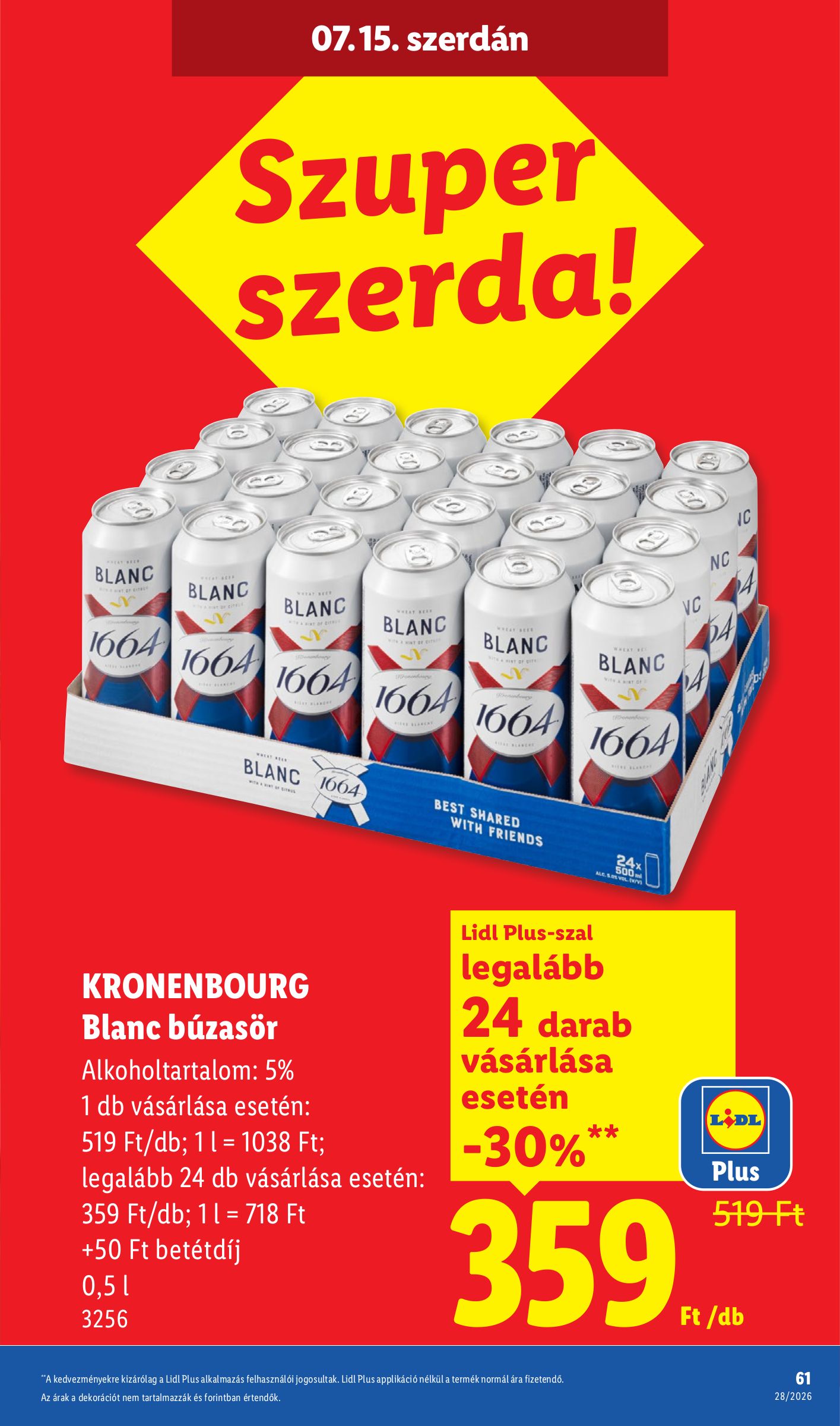 lidl - Lidl hirdetmény a következő hétre csütörtöktől 2026.07.09.-tól szerdától 2026.07.15.-ig - page: 61