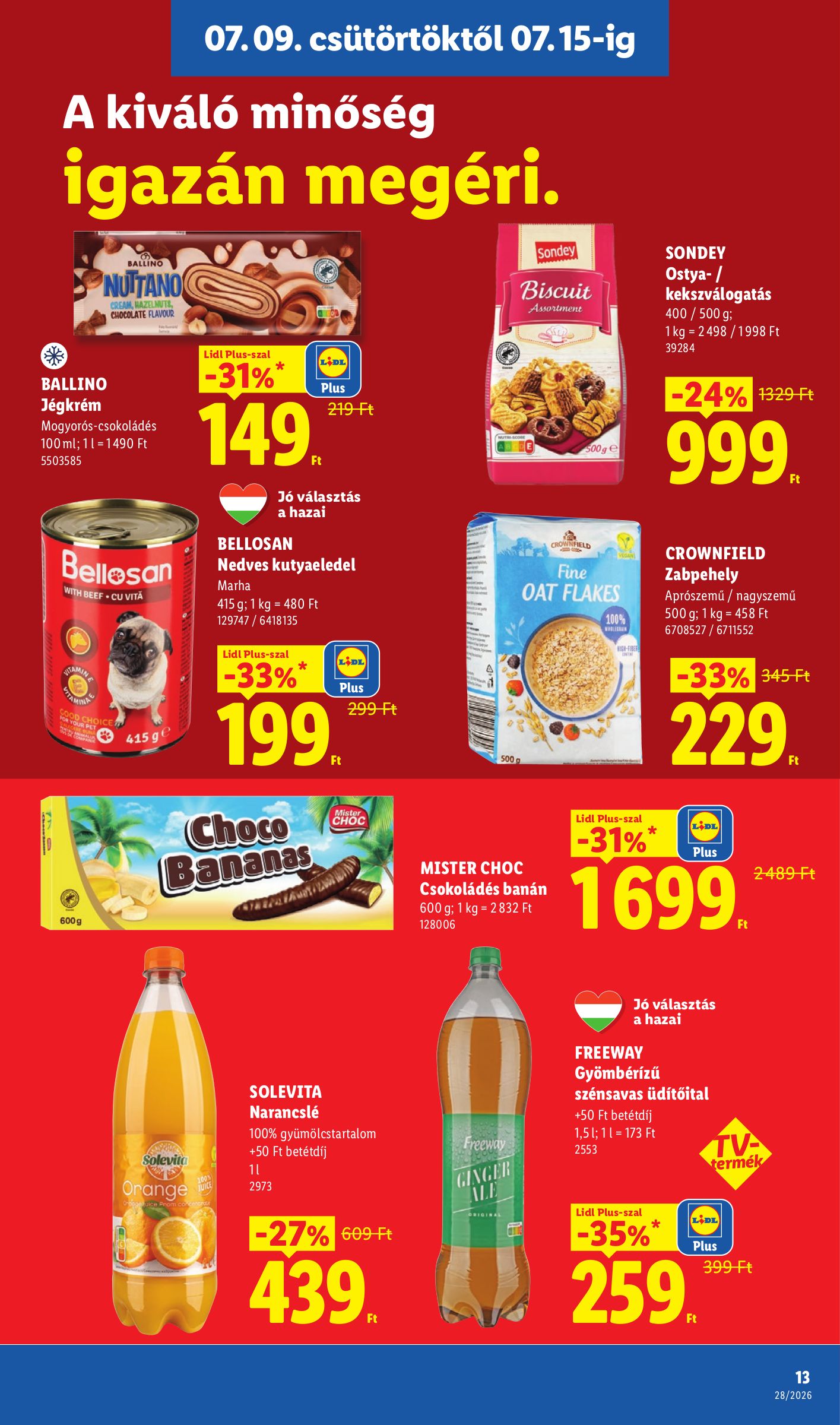 lidl - Lidl hirdetmény a következő hétre csütörtöktől 2026.07.09.-tól szerdától 2026.07.15.-ig - page: 13