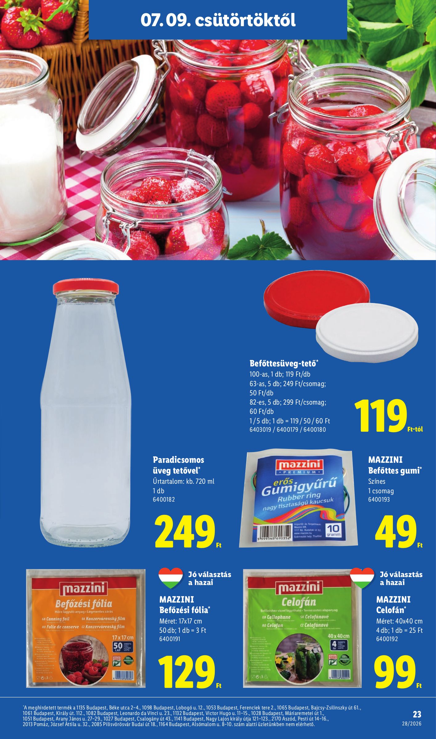 lidl - Lidl hirdetmény a következő hétre csütörtöktől 2026.07.09.-tól szerdától 2026.07.15.-ig - page: 23